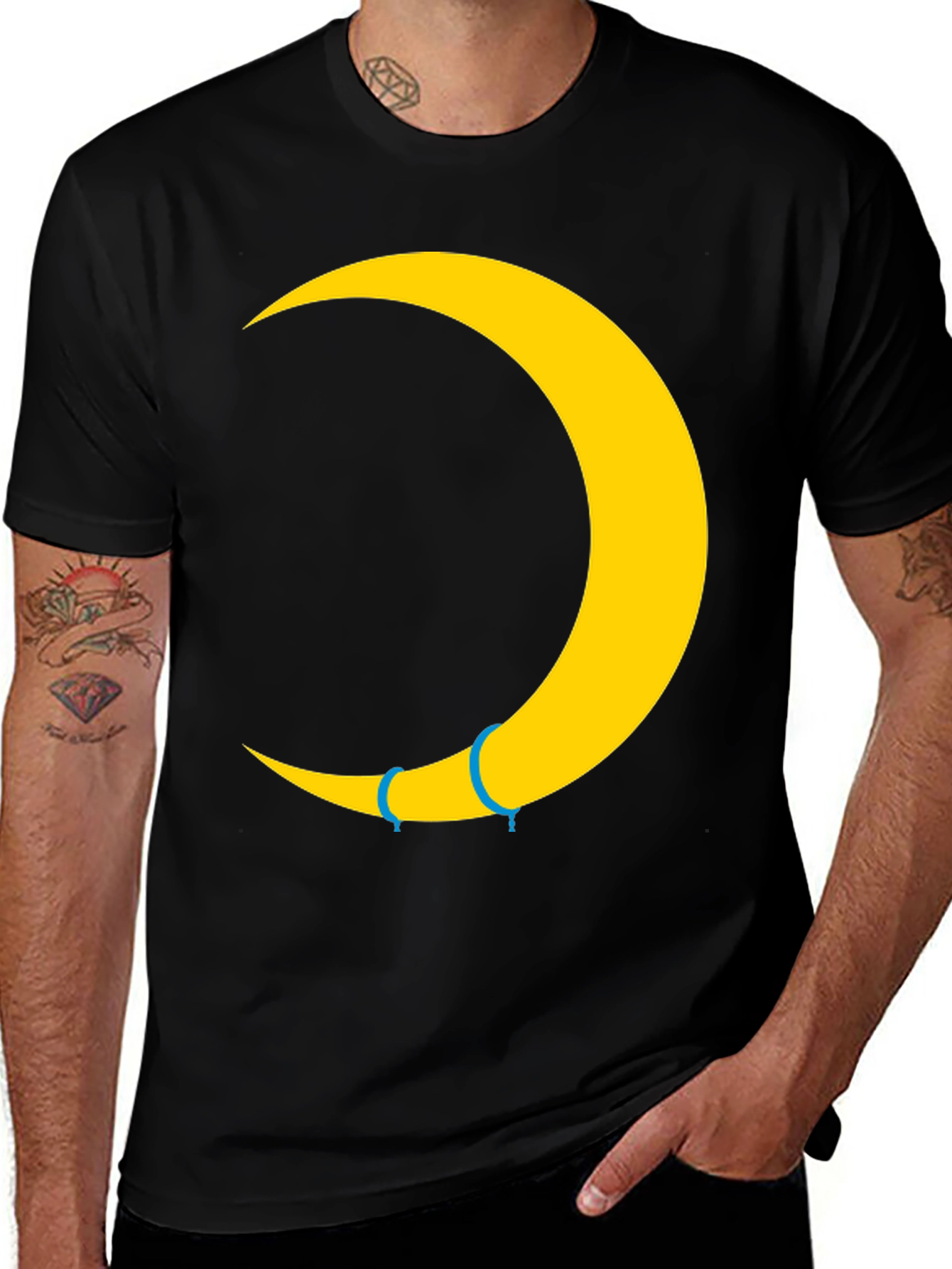 Variant 21 of Crescent Moon Graphic T-Shirt - Trendy Celestial Tee