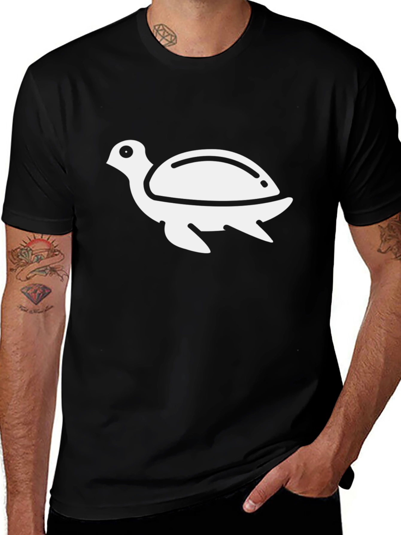 Variant 28 of Black Turtle Graphic T-Shirt