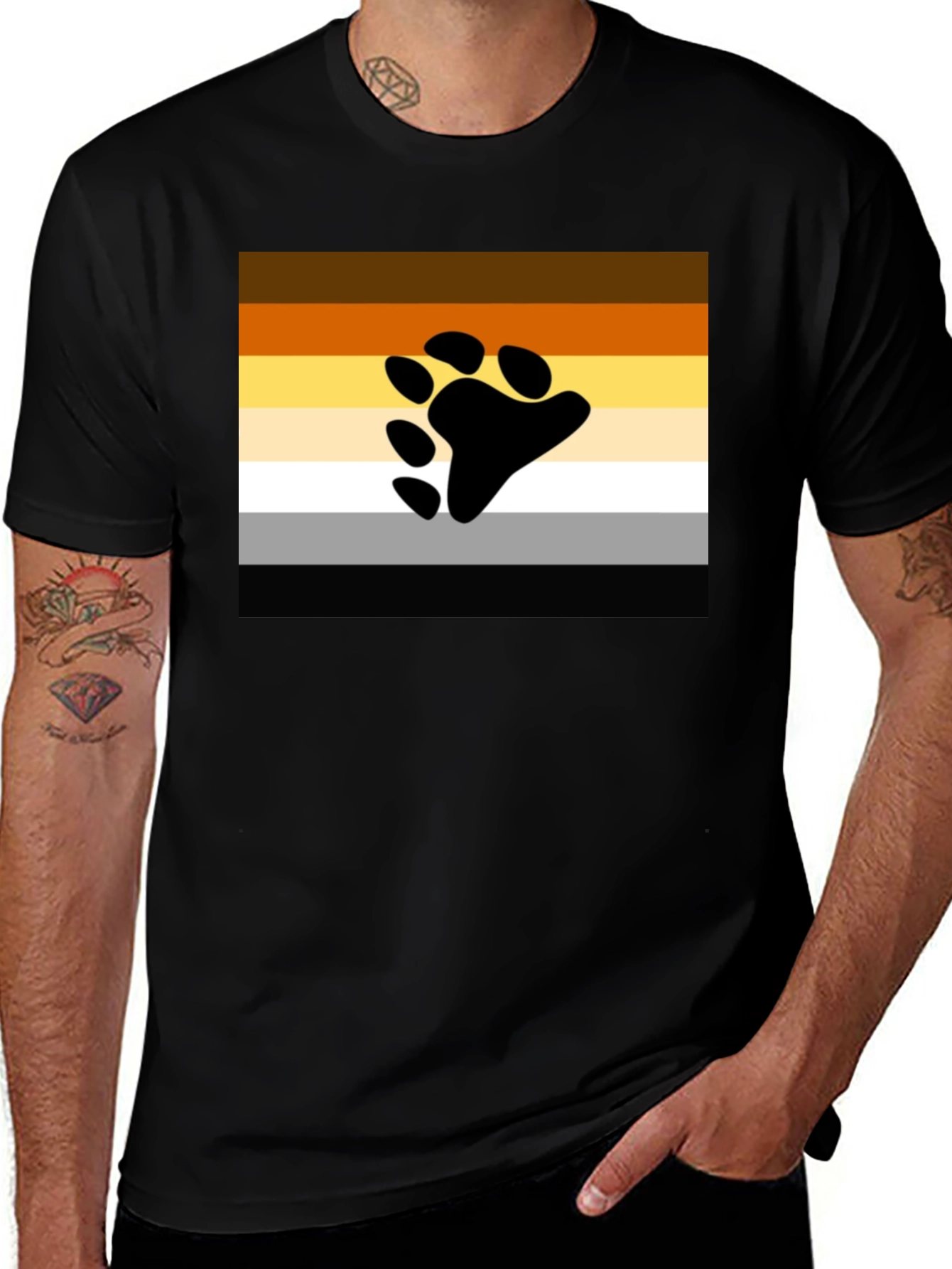 Variant 24 of Bear Pride Paw T-Shirt