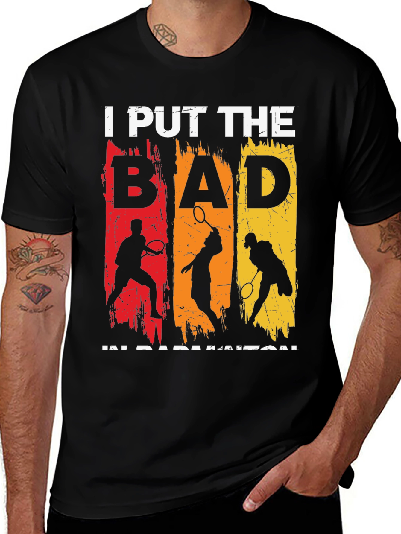 Variant 26 of Badminton T-Shirt for Sports Enthusiasts