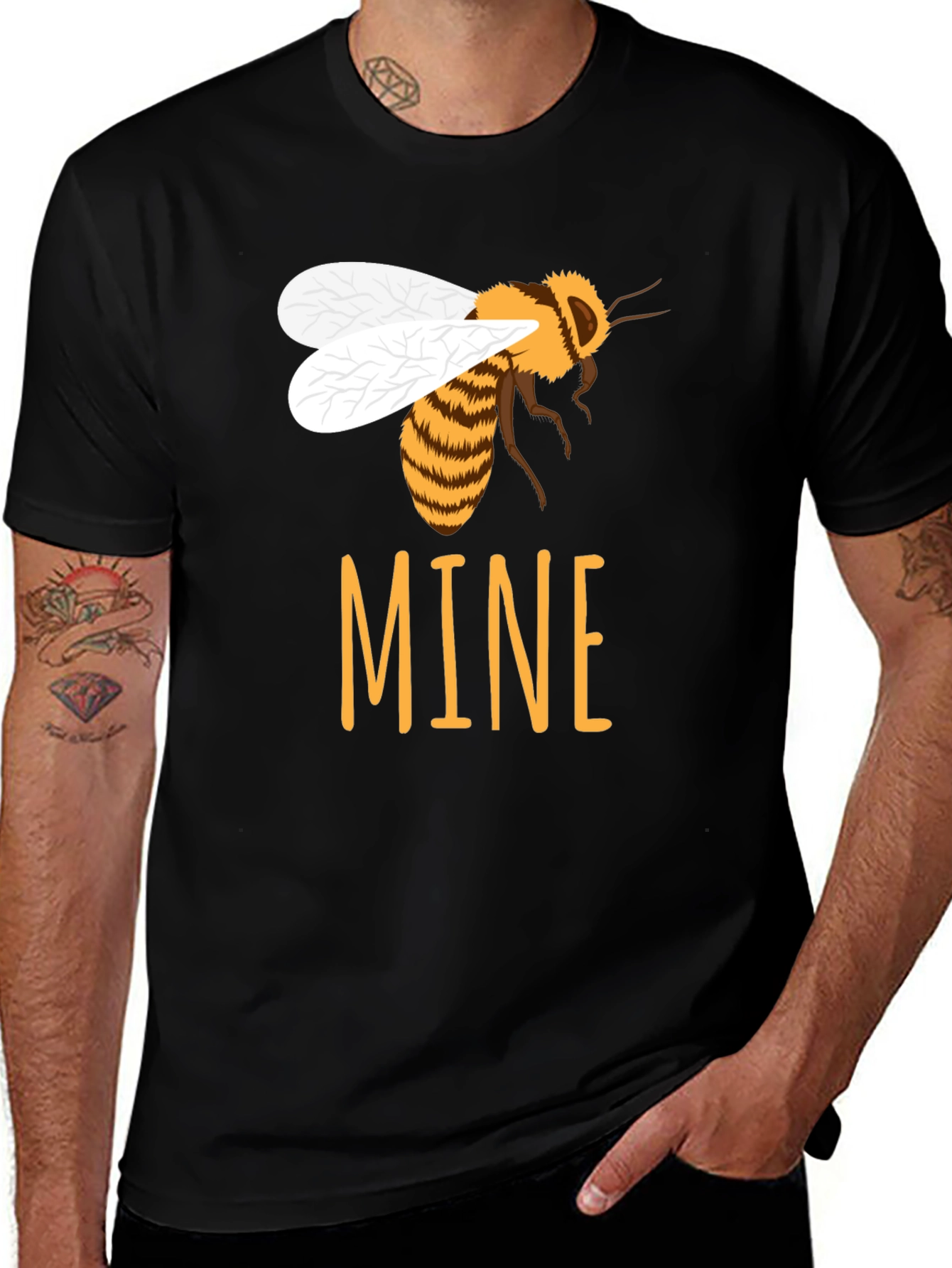 Variant 16 of Bee Mine Graphic T-Shirt - Black
