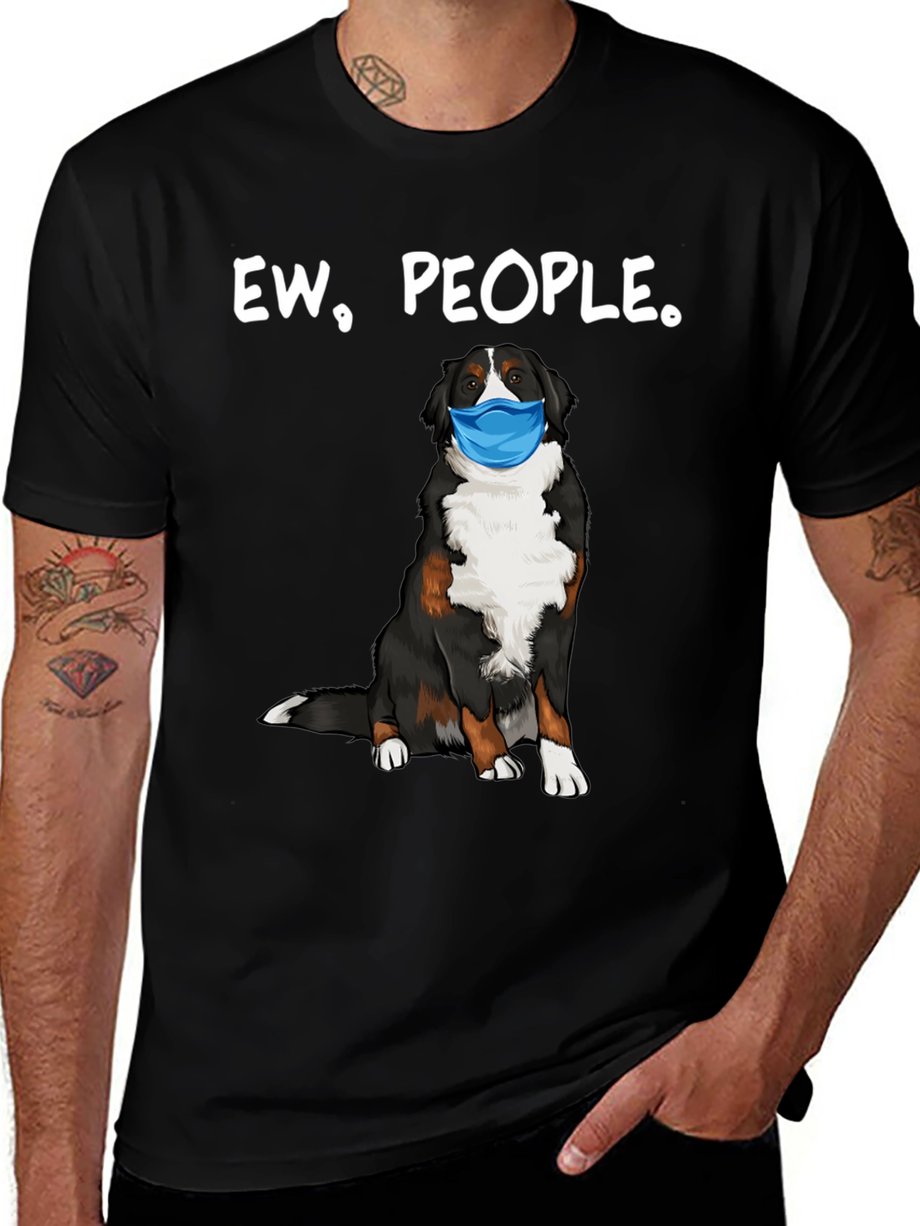 Variant 24 of Ew, People. Dog in Mask Graphic Tee