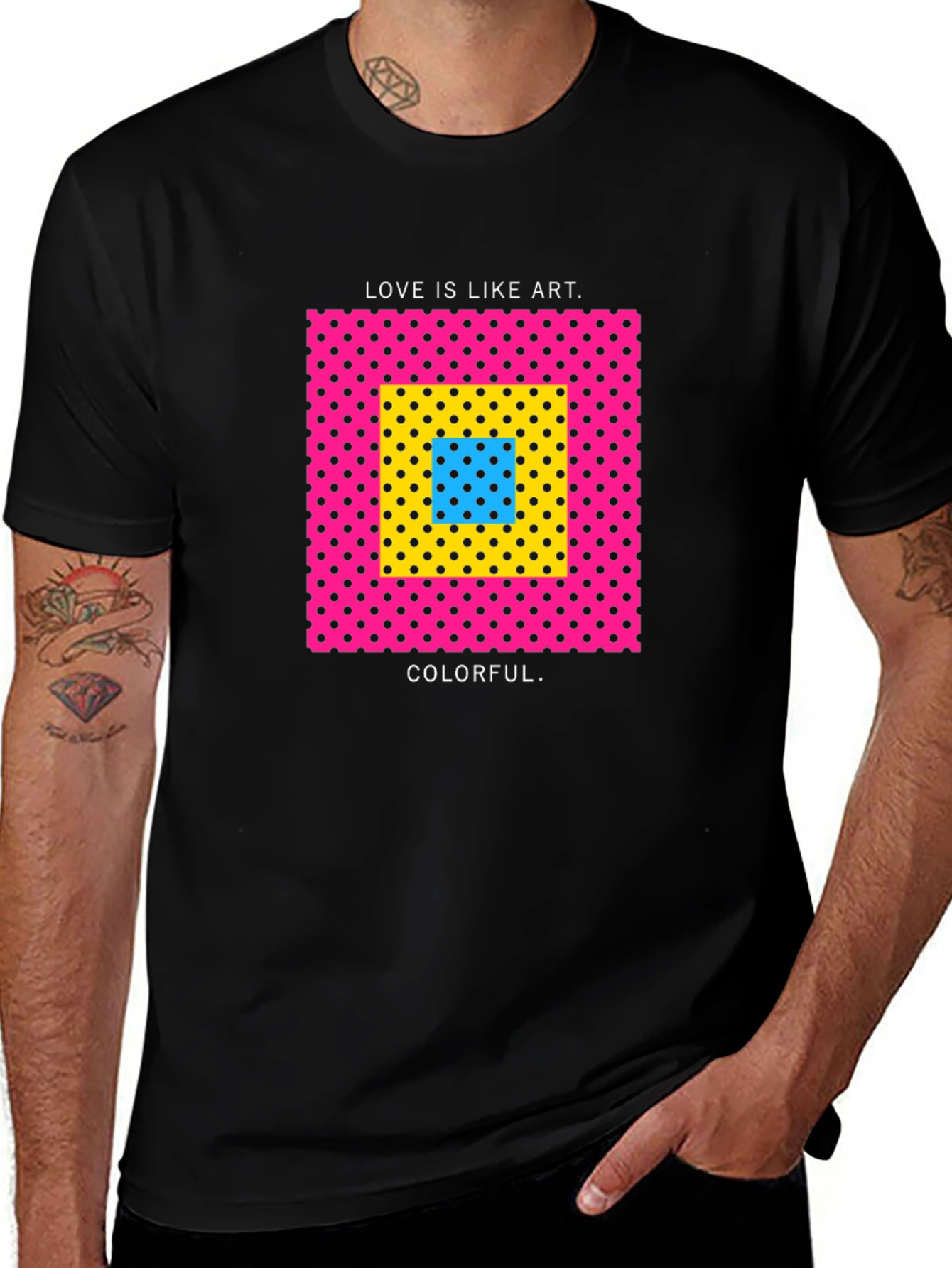 Variant 10 of Colorful Art Love Graphic Tee