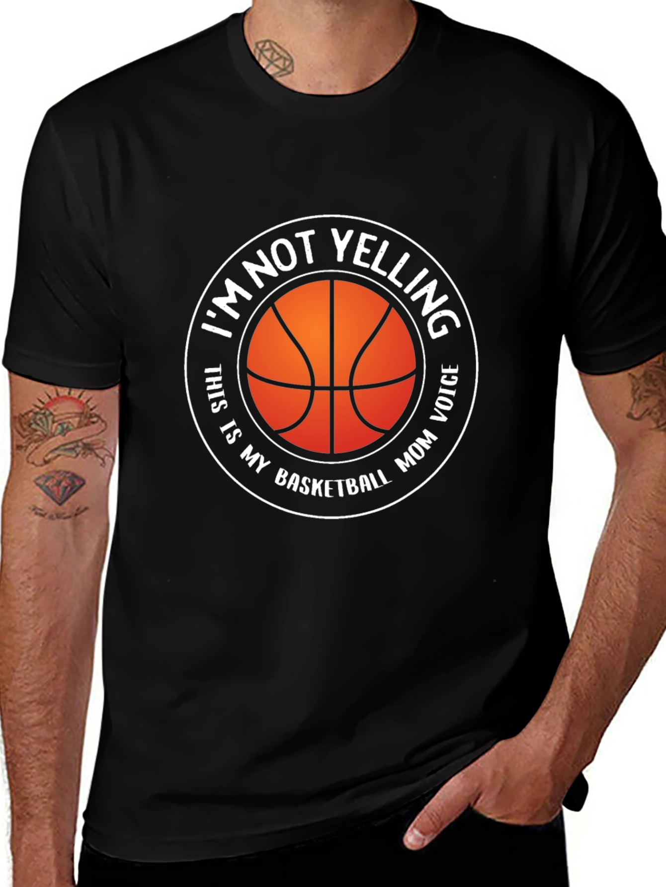 Variant 10 of Basketball Mom Voice Graphic Tee