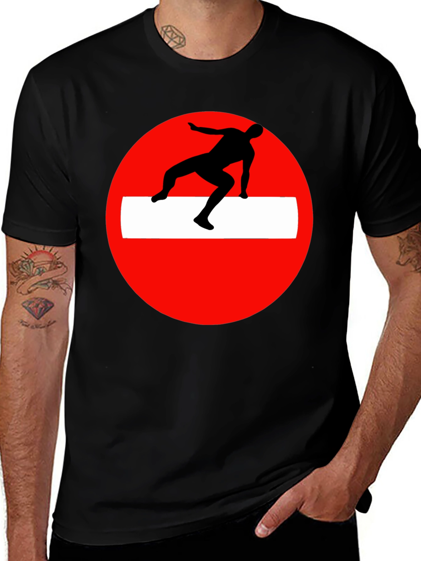 Variant 17 of Parkour Obstacle Black Tee