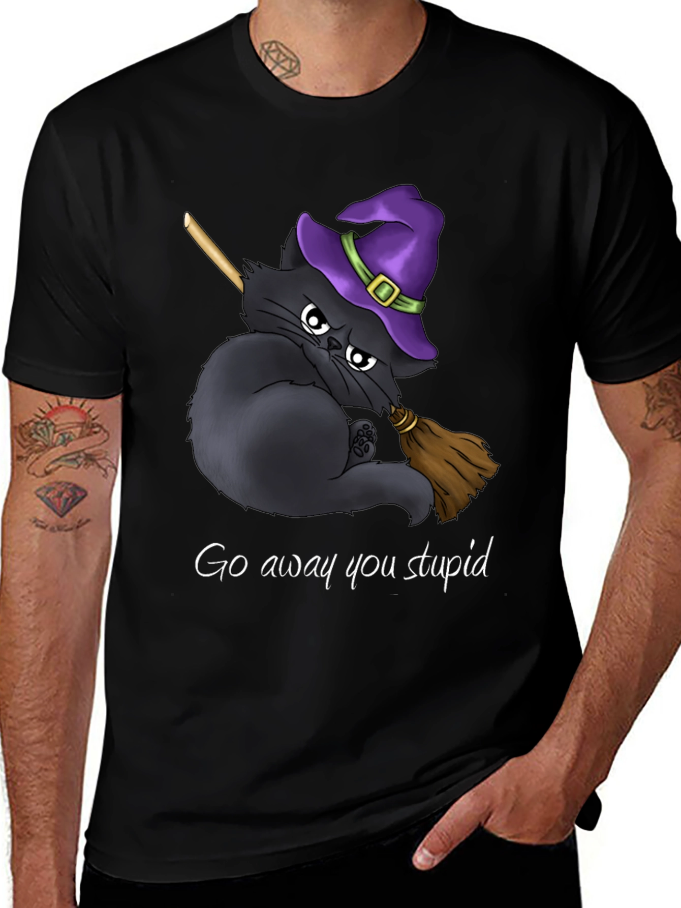 Variant 16 of Grumpy Cat Witch Halloween T-Shirt