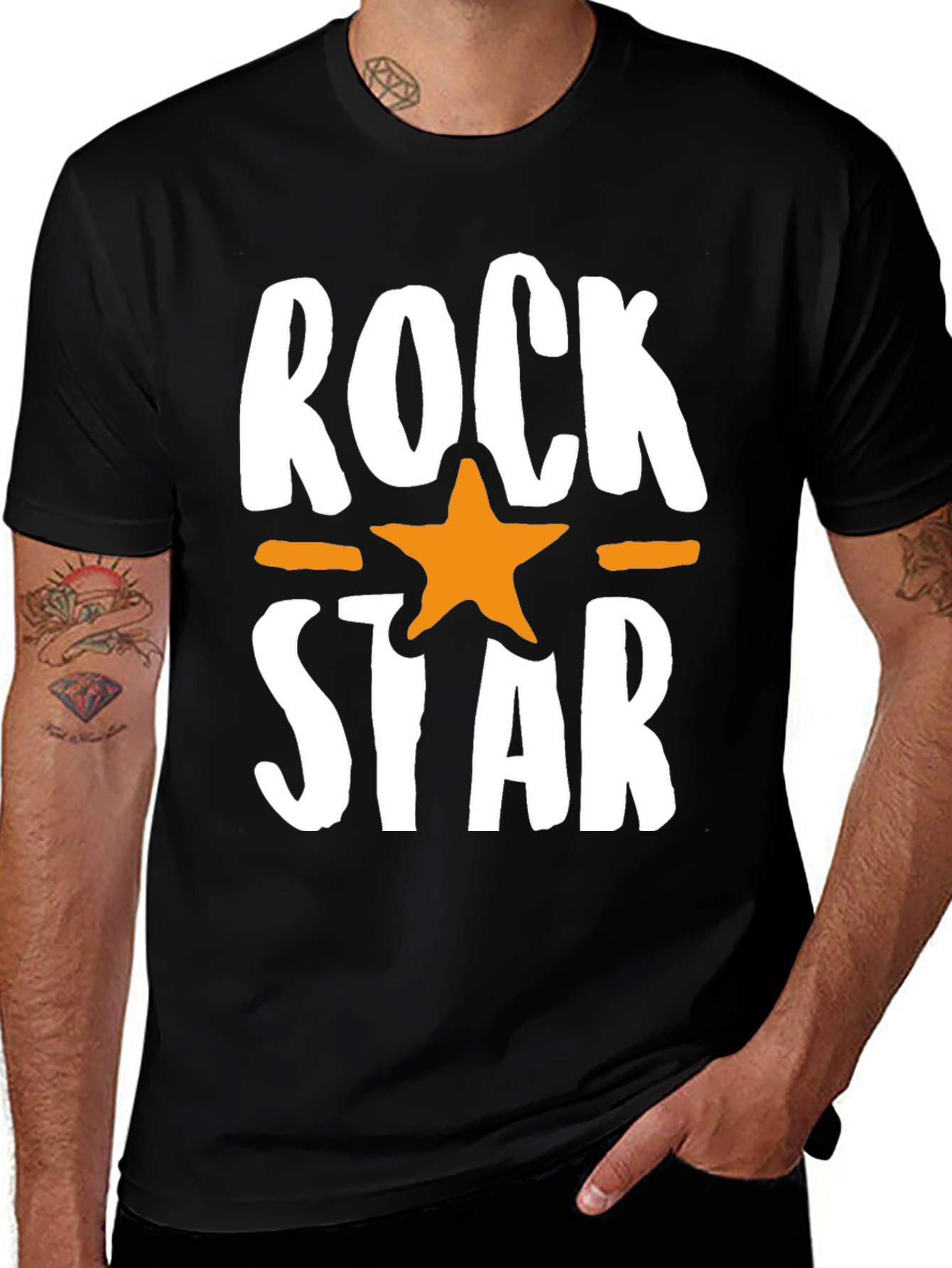 Variant 4 of Rock Star Graphic Tee - Trendy Casual Style