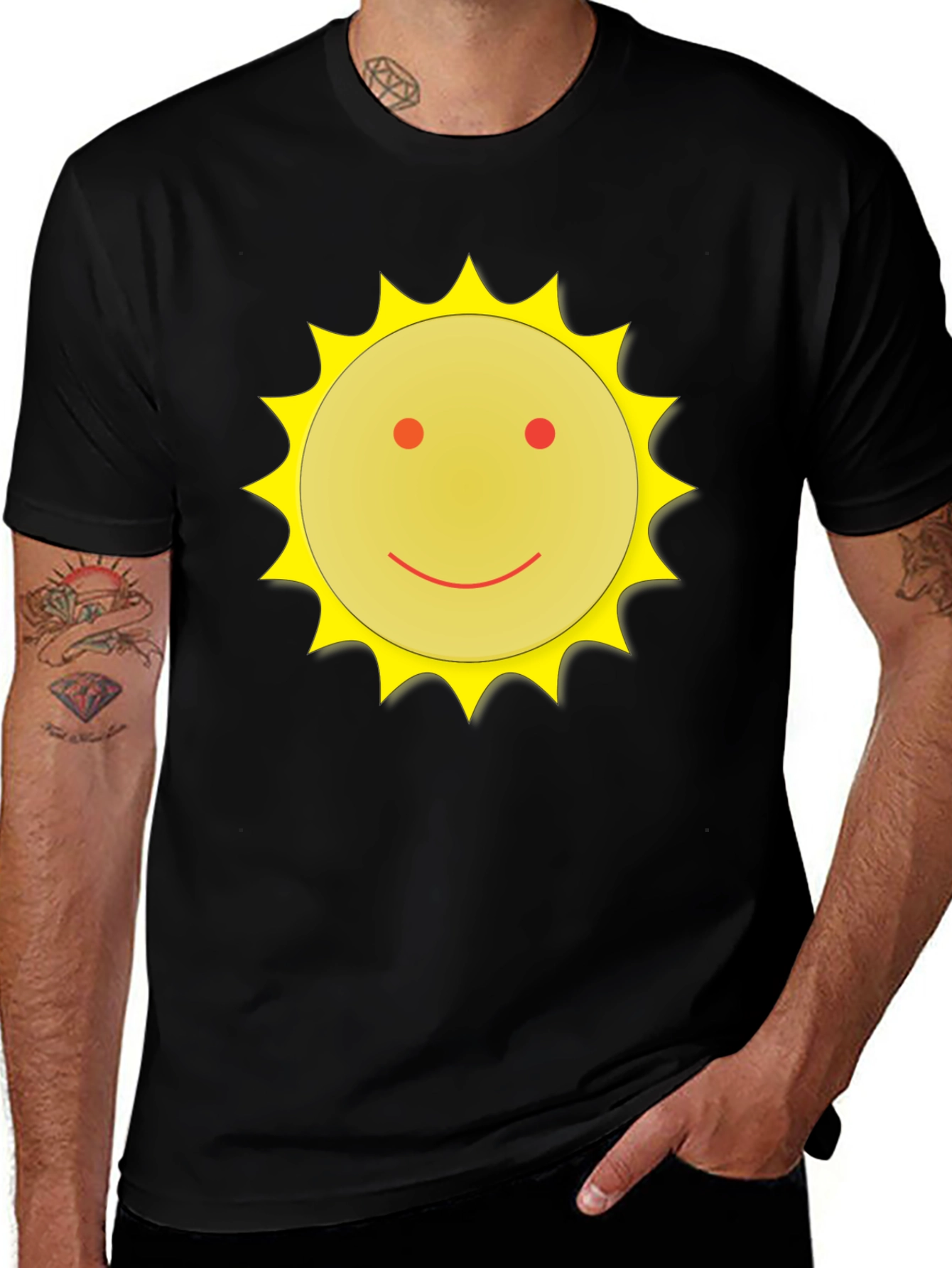 Variant 23 of Smiling Sun Graphic T-Shirt - Cheerful & Bright