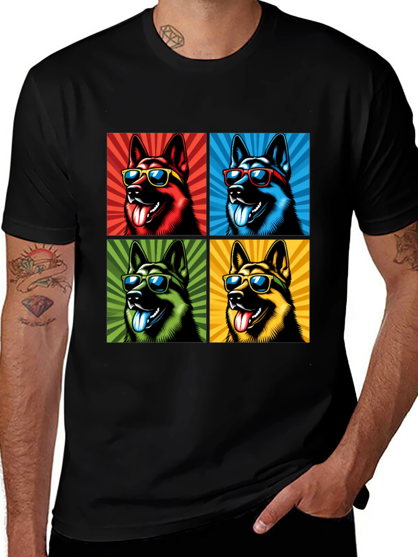 Variant 26 of Cool Dog Pop Art T-Shirt