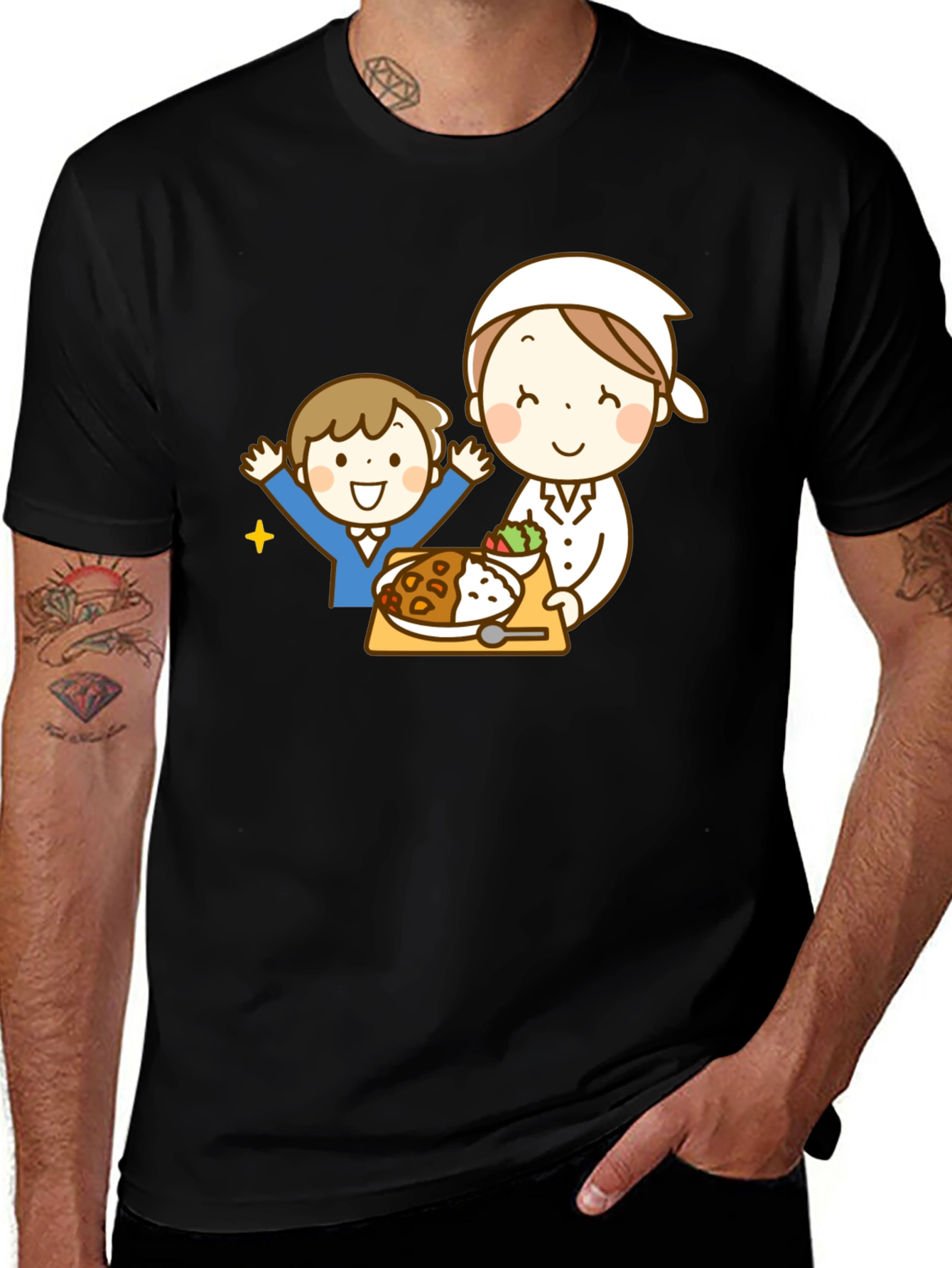 Variant 30 of Chef & Child T-Shirt - Cute Foodie Design