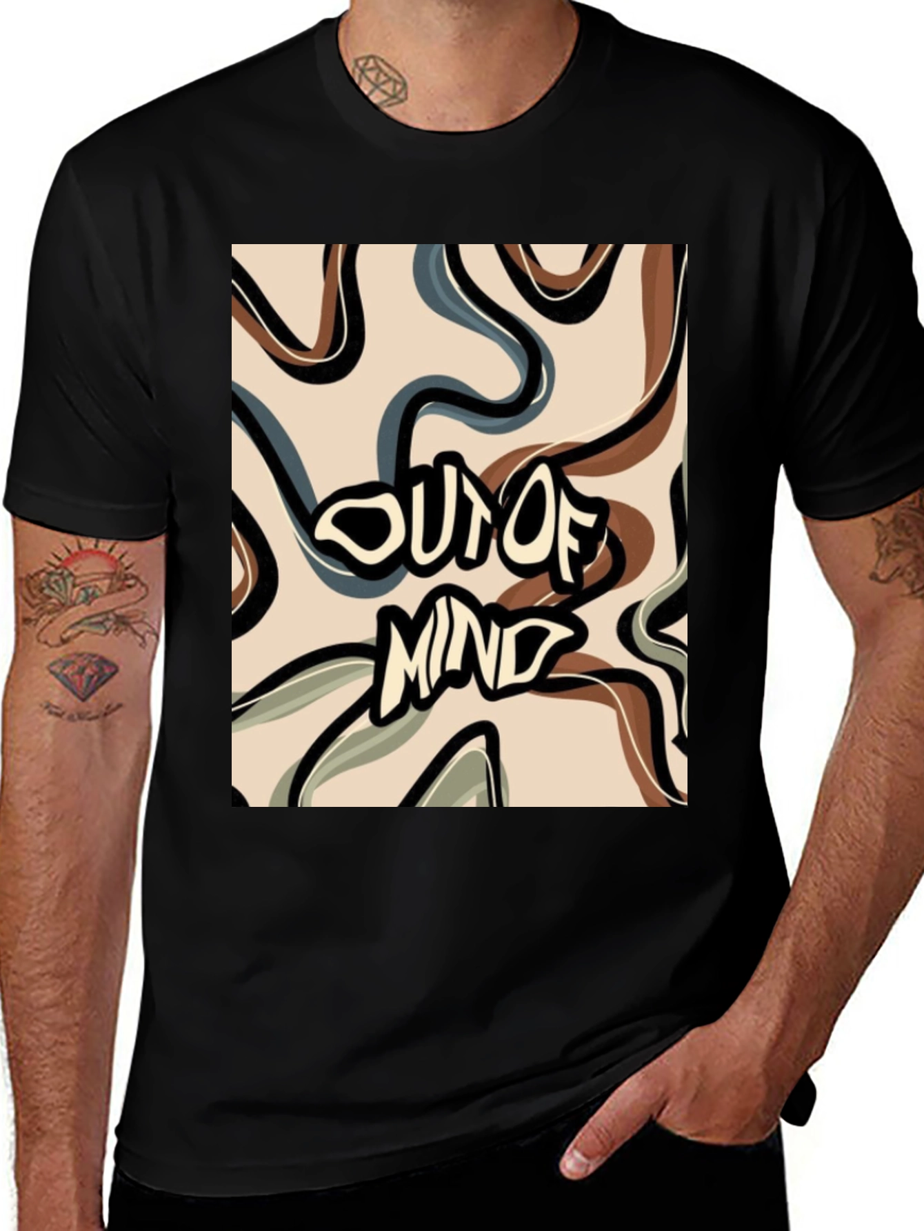 Variant 21 of Out of Mind Graphic Tee - Black
