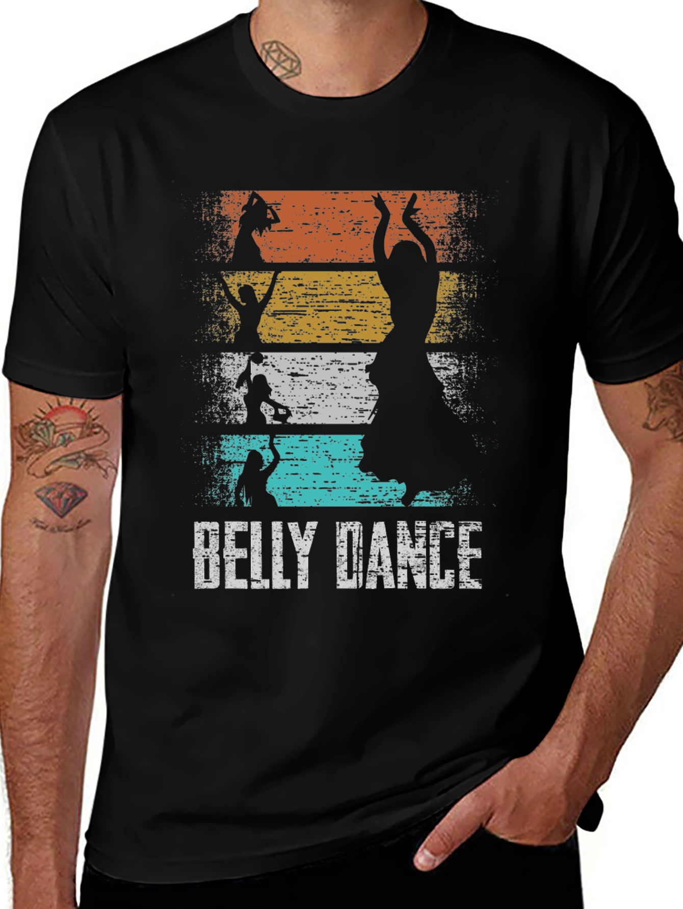 Variant 26 of Belly Dance Silhouette Graphic Tee - Unisex