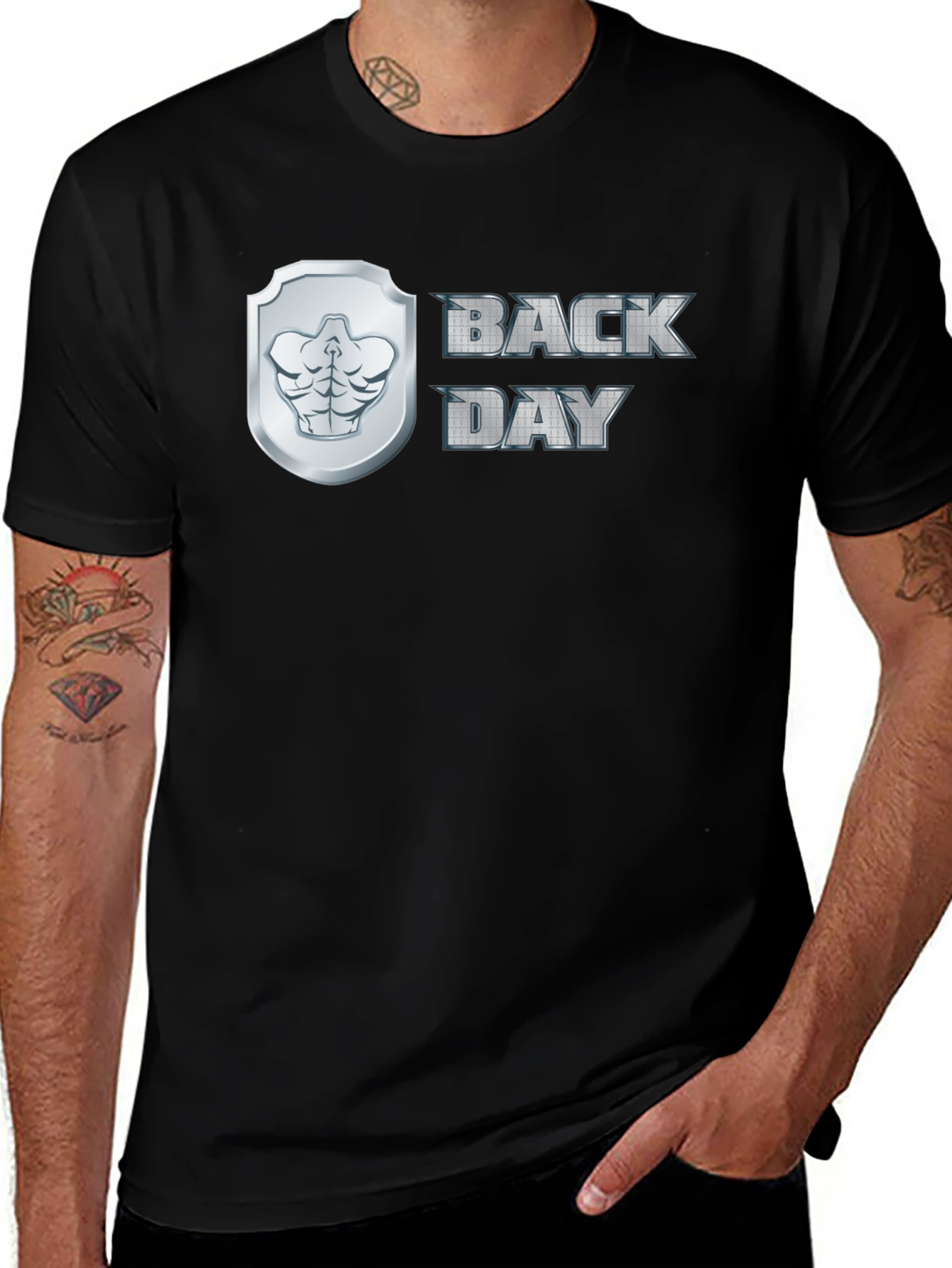 Variant 5 of Back Day Men's Black Graphic T-Shirt