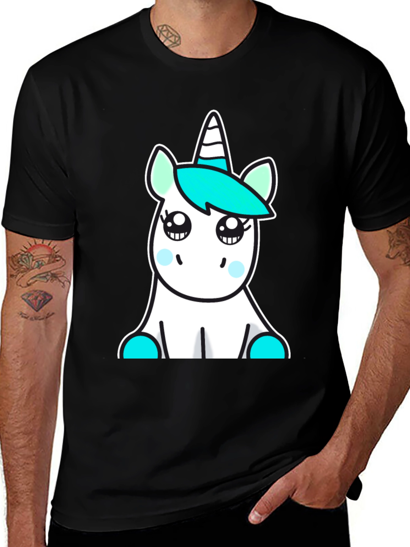Variant 30 of Cute Unicorn Graphic Tee - Soft Cotton Blend