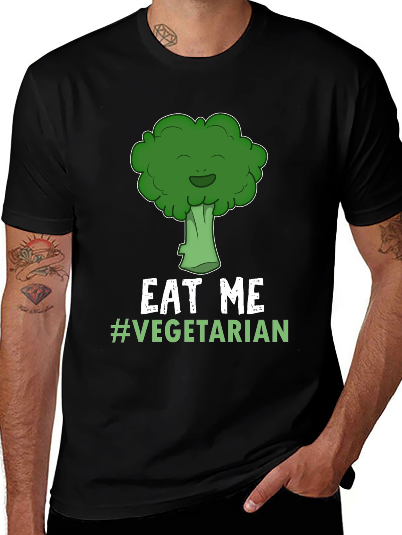 Eat Me Vegetarian Broccoli Graphic Tee