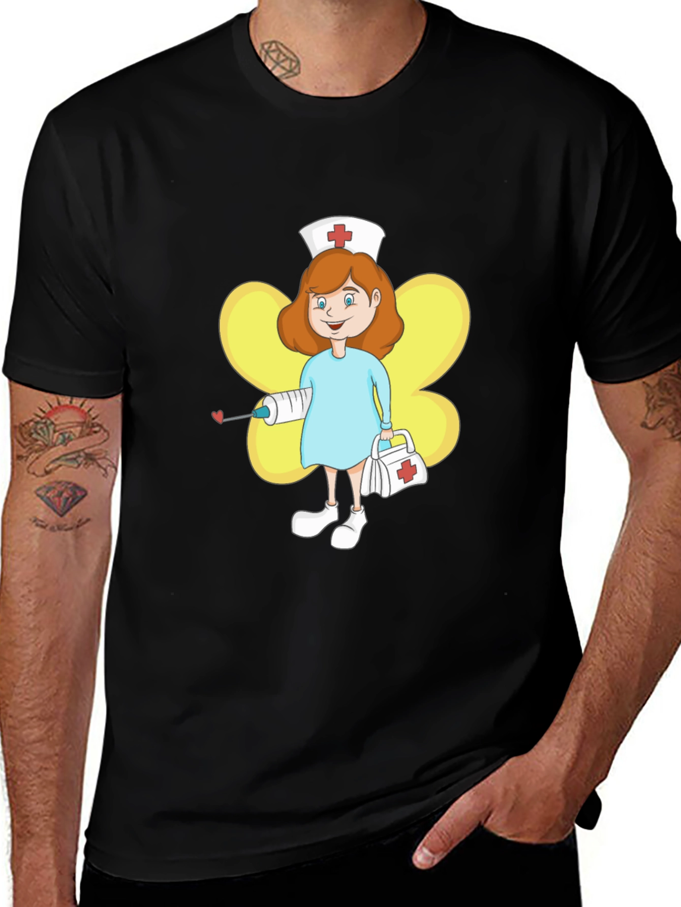 Variant 28 of Cartoon Nurse Graphic T-Shirt