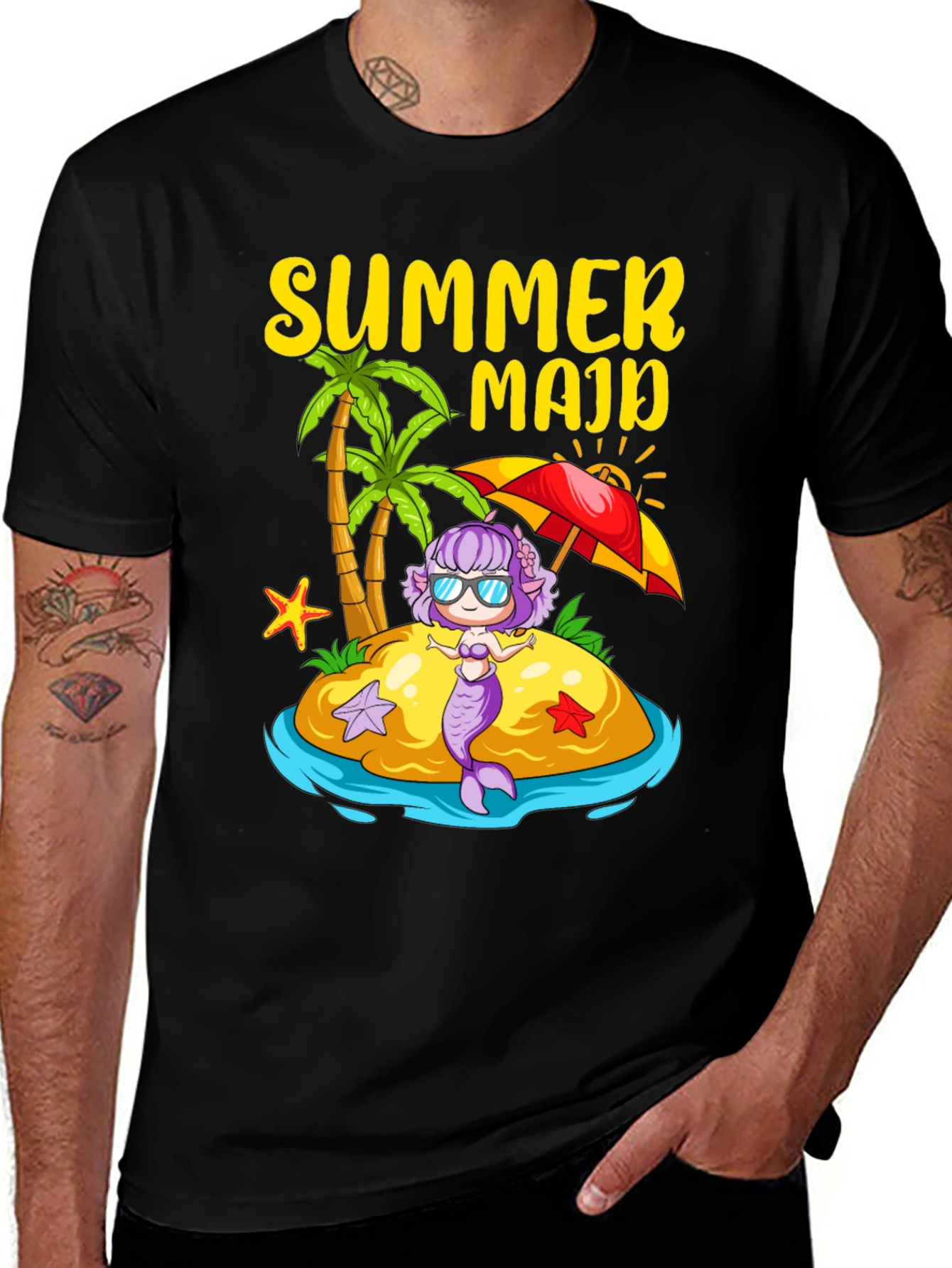 Summer Maid T-Shirt - Mermaid Island Graphic Tee