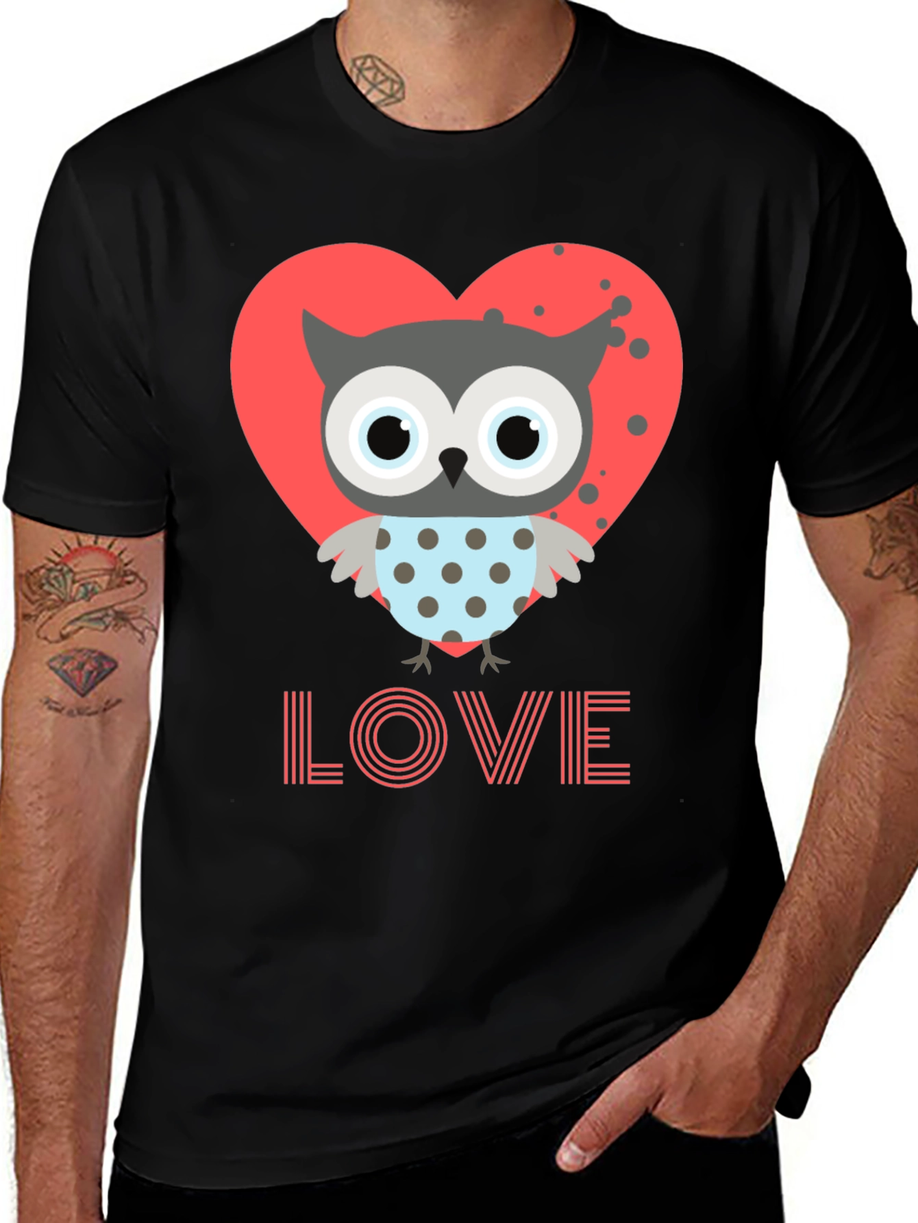 Variant 29 of Owl Love T-Shirt Cute Valentines Day Graphic Tee