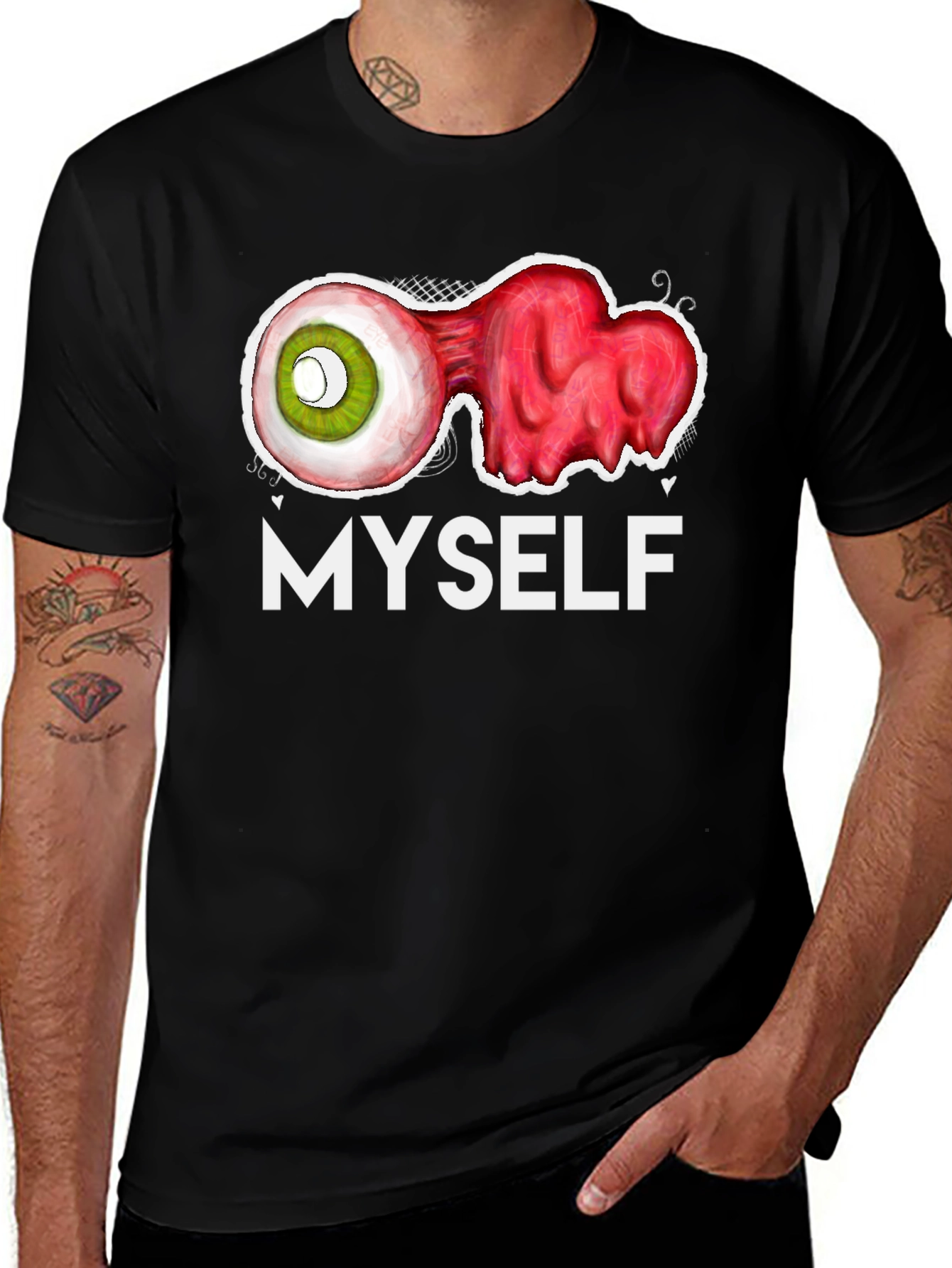 Variant 12 of Eye Heart Myself Graphic T-Shirt