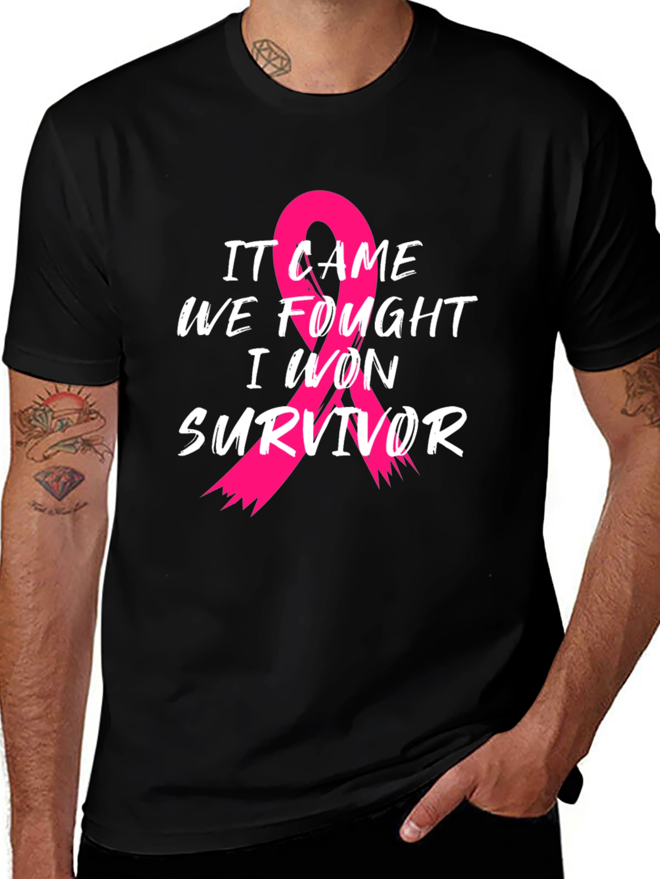 Variant 6 of Breast Cancer Awareness Survivor T-Shirt