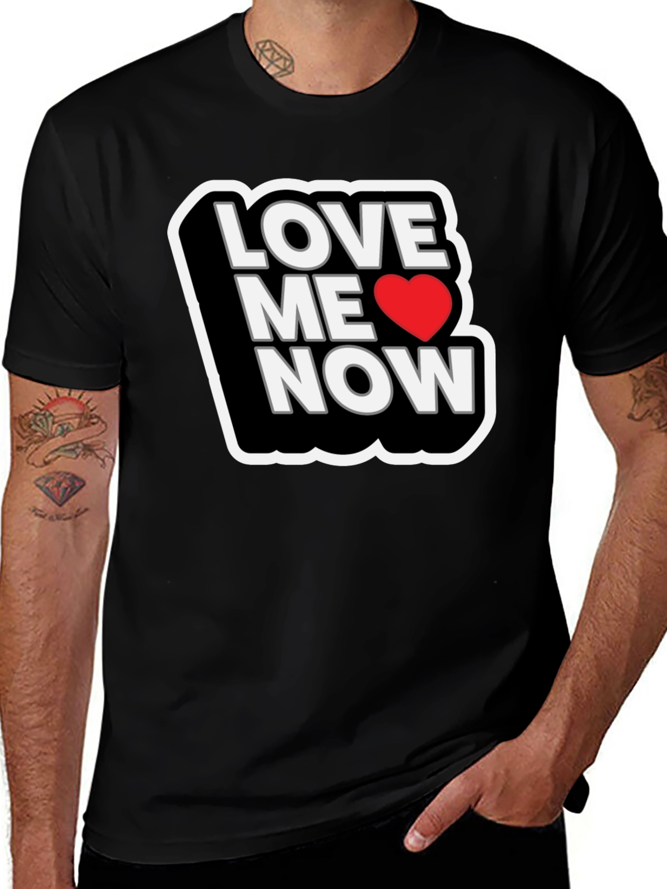 Variant 18 of Love Me Now Black T-Shirt