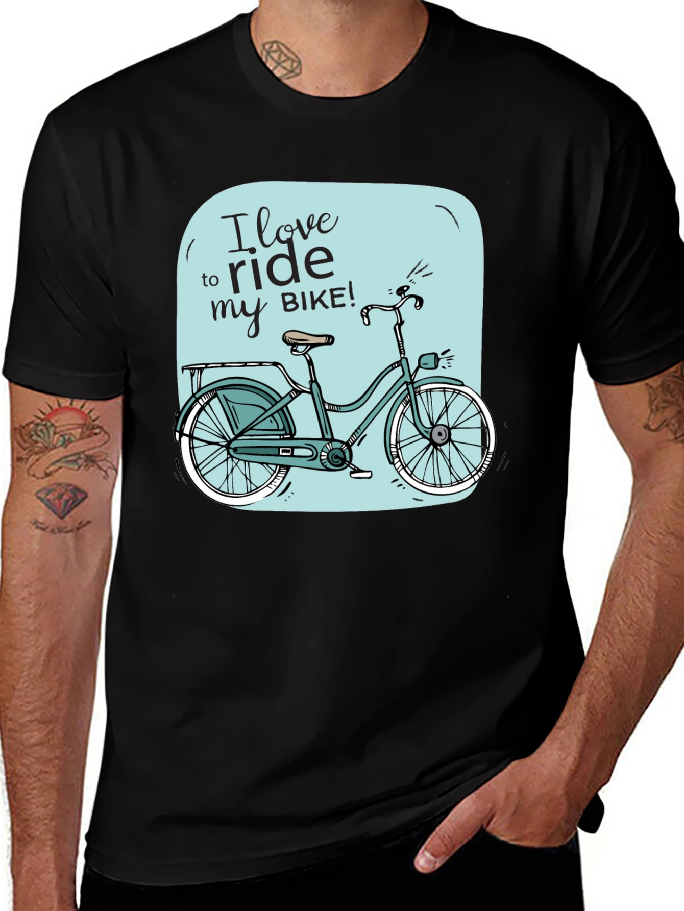 Variant 5 of I Love to Ride My Bike Graphic T-Shirt
