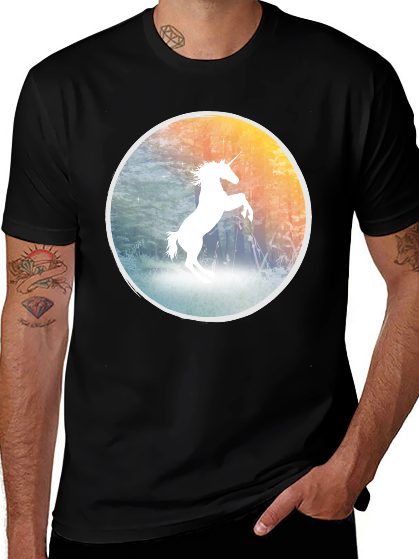 Variant 17 of Unicorn Graphic Tee - Fantasy Style