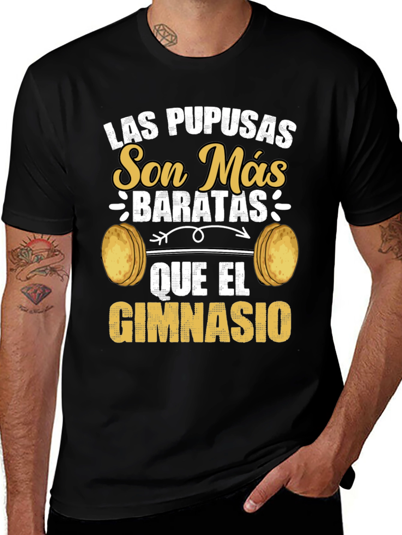 Variant 26 of Funny Las Pupusas Gym T-Shirt