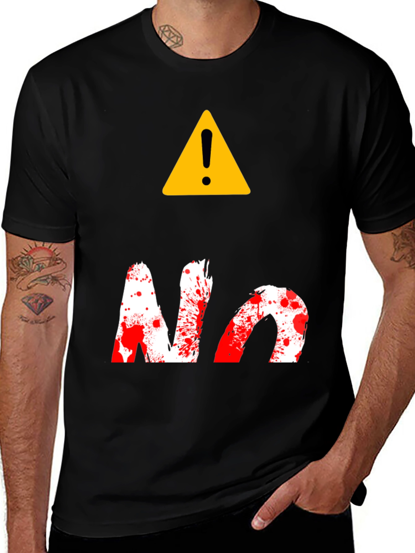 Variant 30 of Warning! No Splatter Graphic Tee