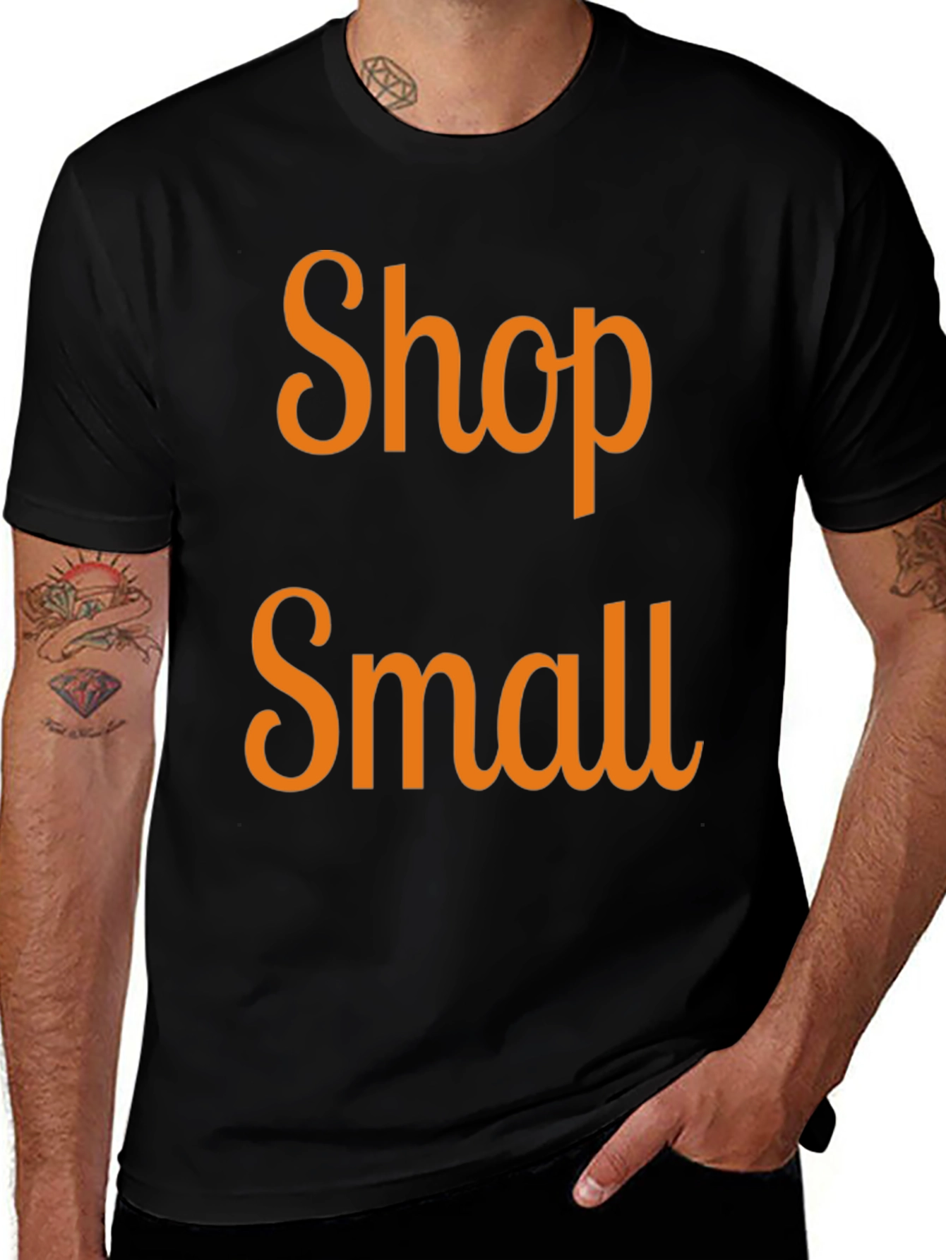 Shop Small Black T-Shirt - Local Support