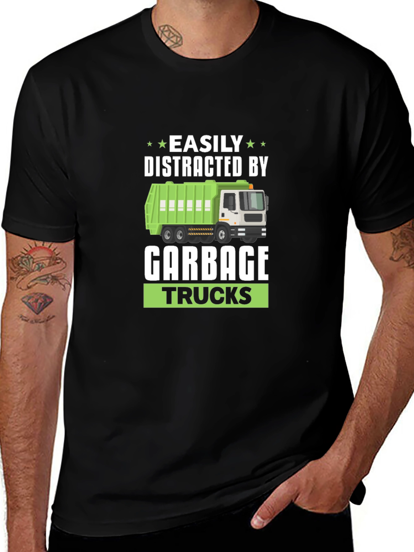 Variant 30 of Easily Distracted by Garbage Trucks - Novelty T-Shirt