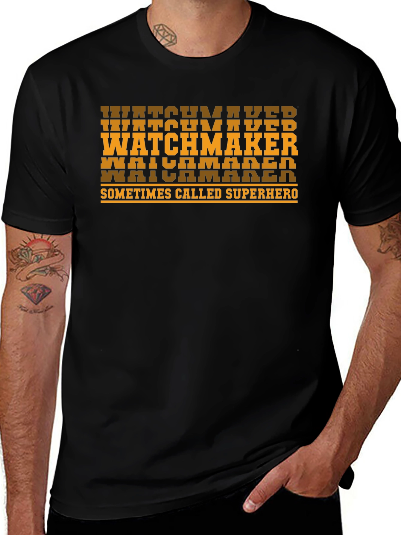 Watchmaker Superhero T-Shirt - Black