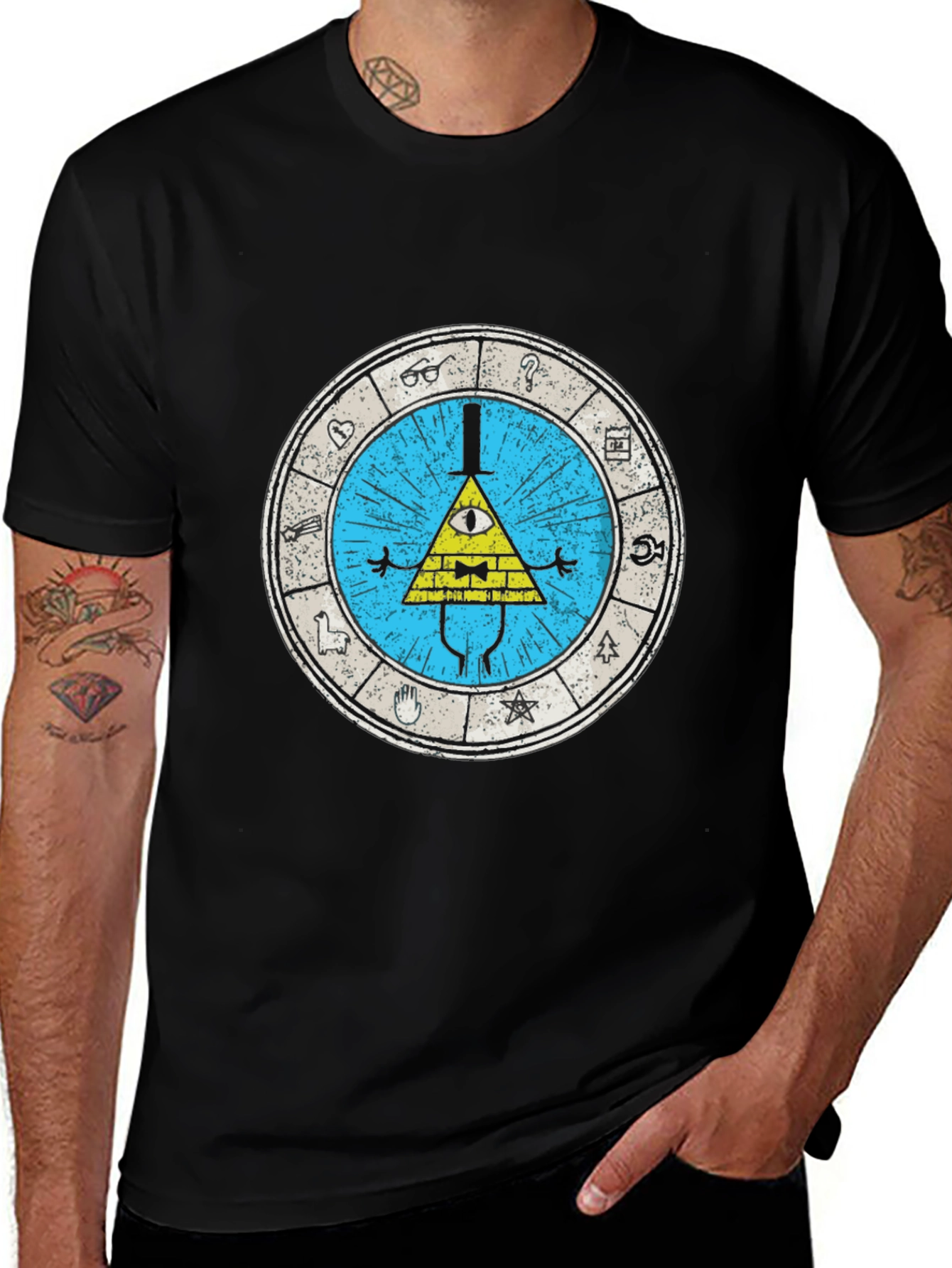 Variant 12 of Gravity Falls Bill Cipher T-Shirt - Black
