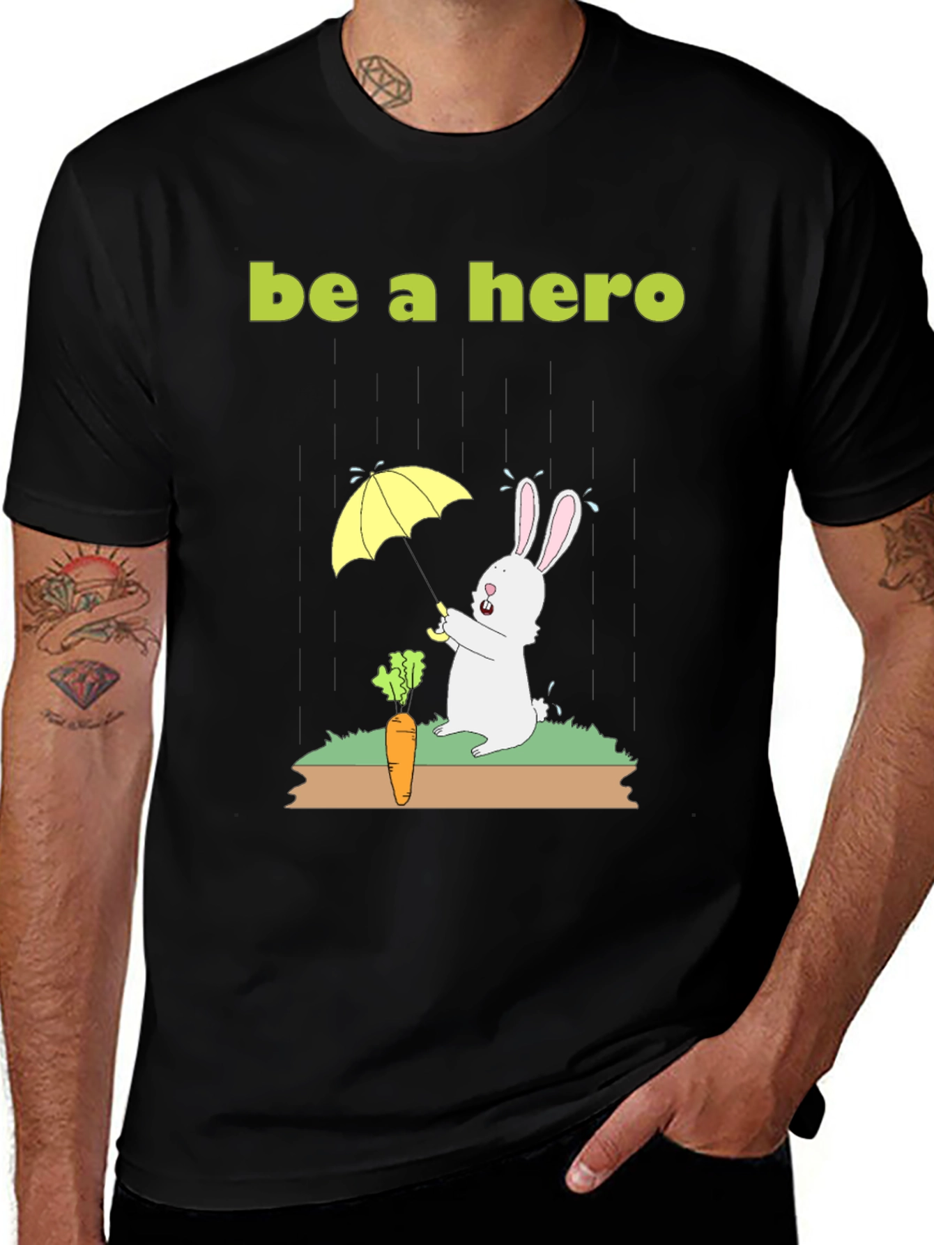 Variant 14 of Be A Hero Bunny Carrot Umbrella T-Shirt