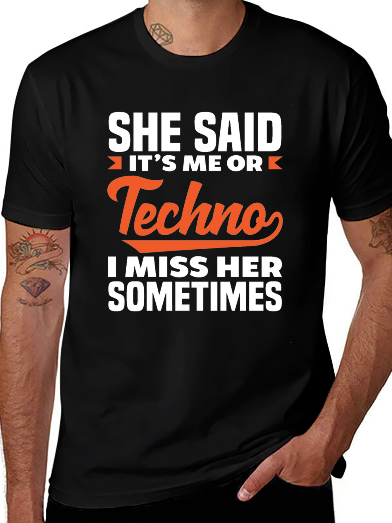Variant 21 of She Said It's Me or Techno Men's T-Shirt