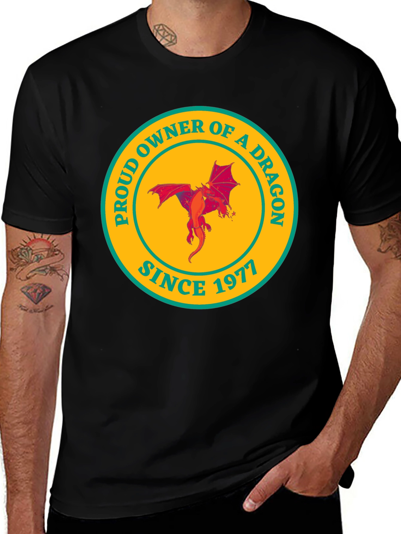 Variant 24 of Proud Dragon Owner Since 1977 Black T-Shirt