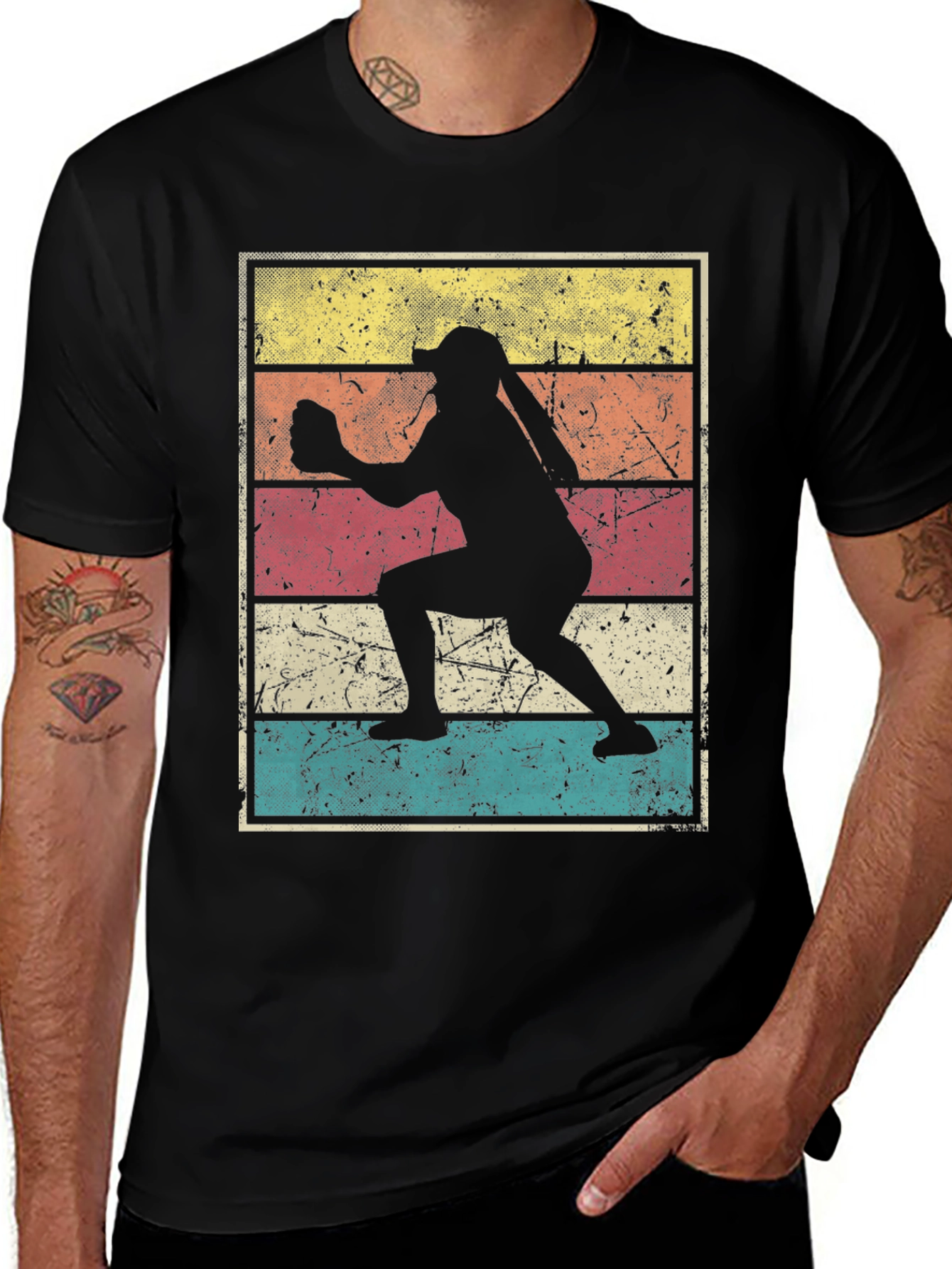 Variant 8 of Vintage Softball Player T-Shirt