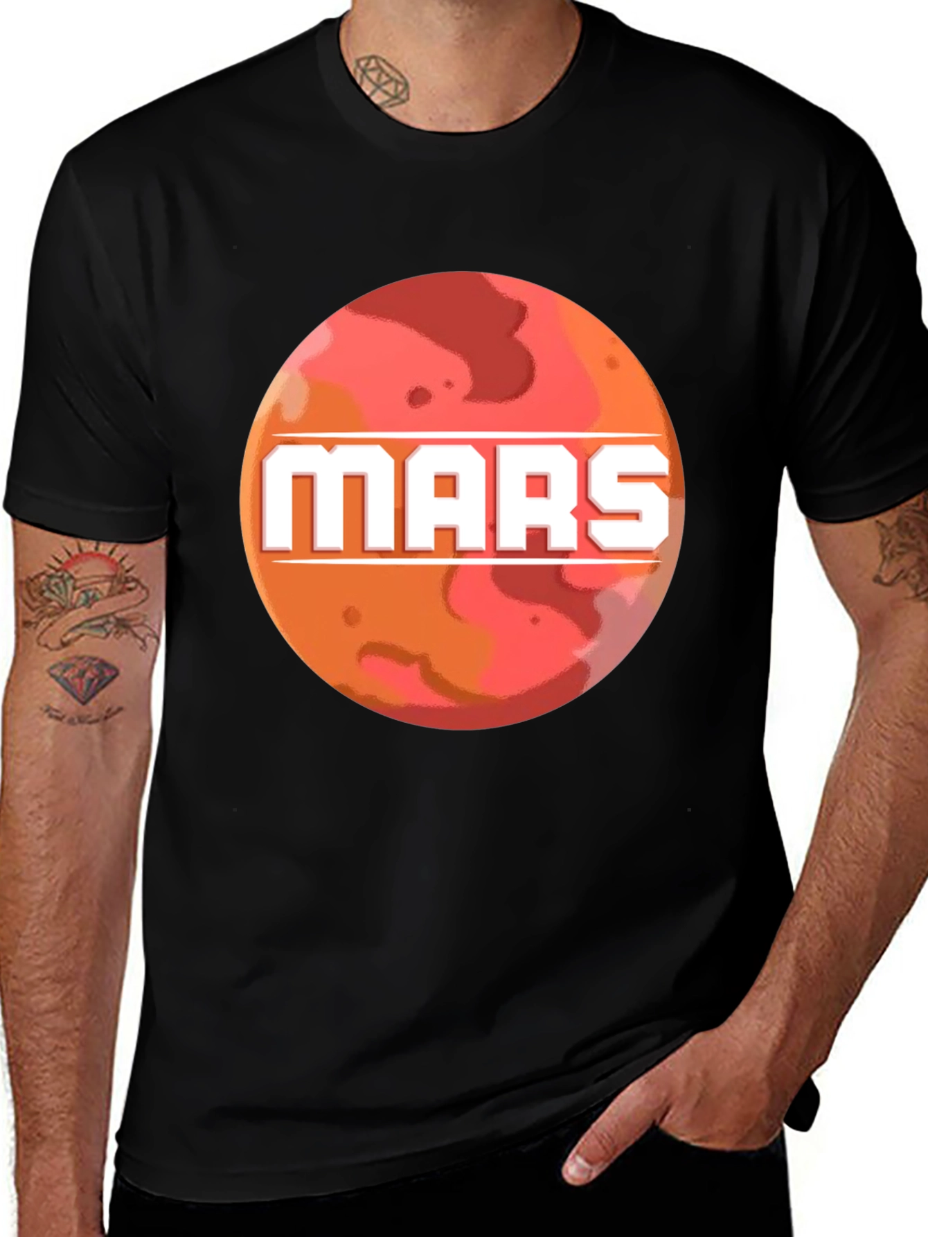 Mars Planet Graphic T-Shirt - Space Exploration Tee