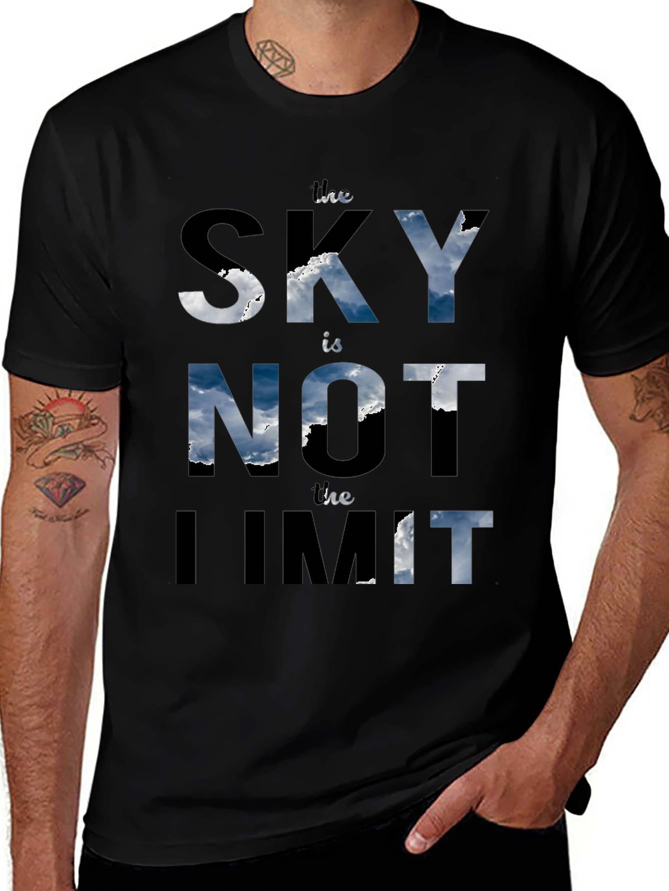 Variant 16 of Inspirational Sky T-Shirt - The Sky Is Not The Limit