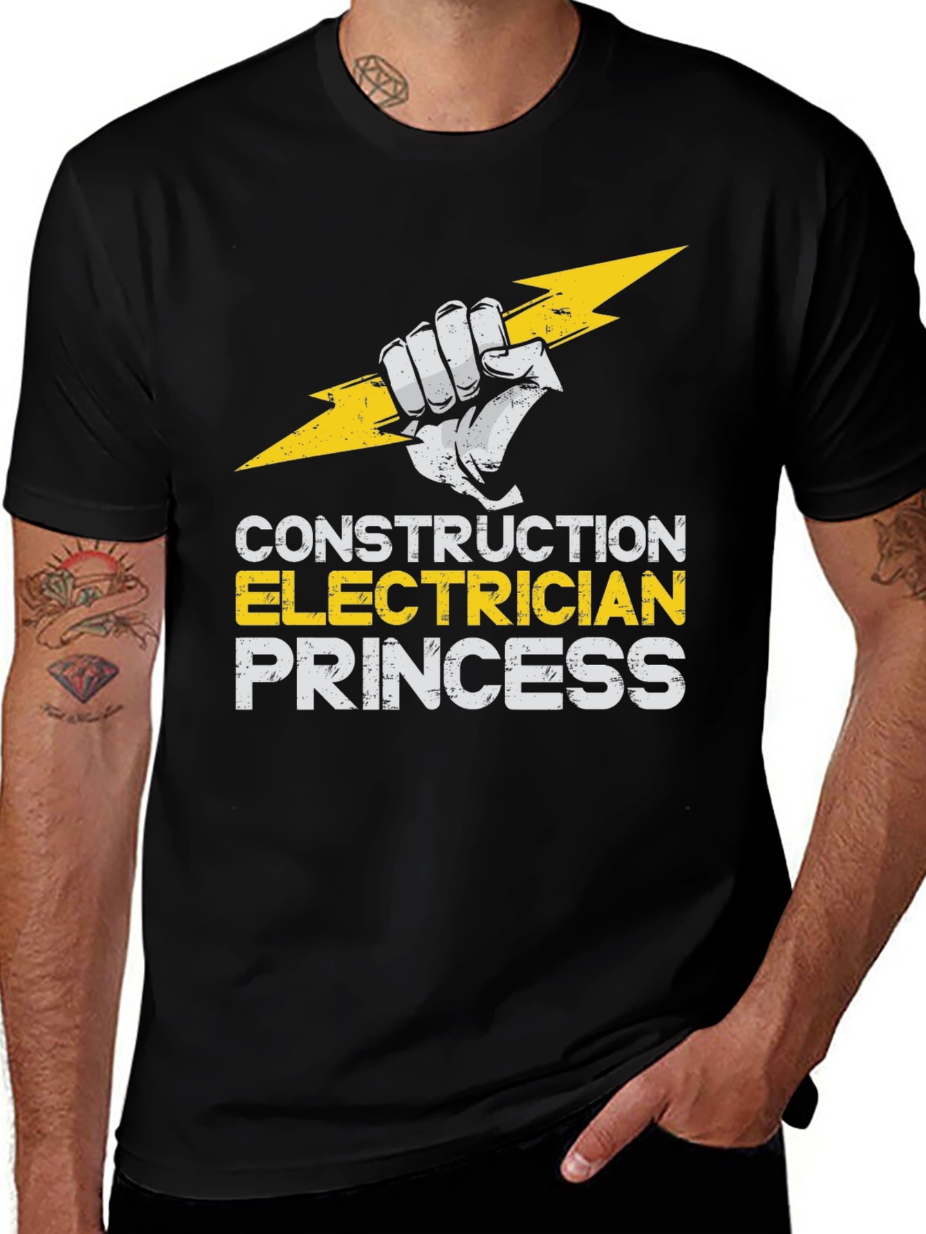 Variant 17 of Construction Electrician Princess Graphic T-Shirt