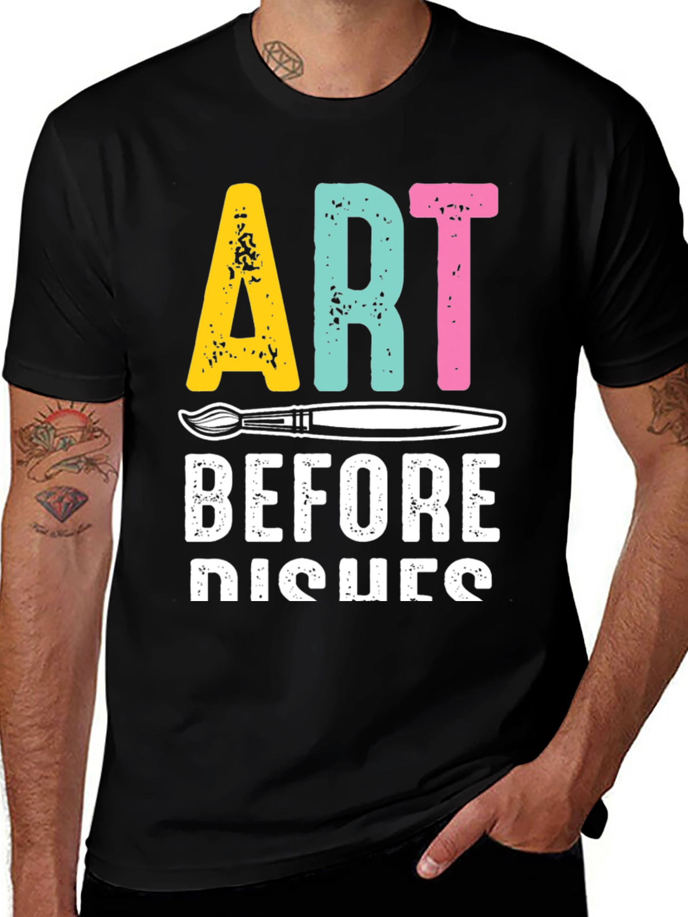 Art Before Dishes Graphic Tee - Artist T-Shirt