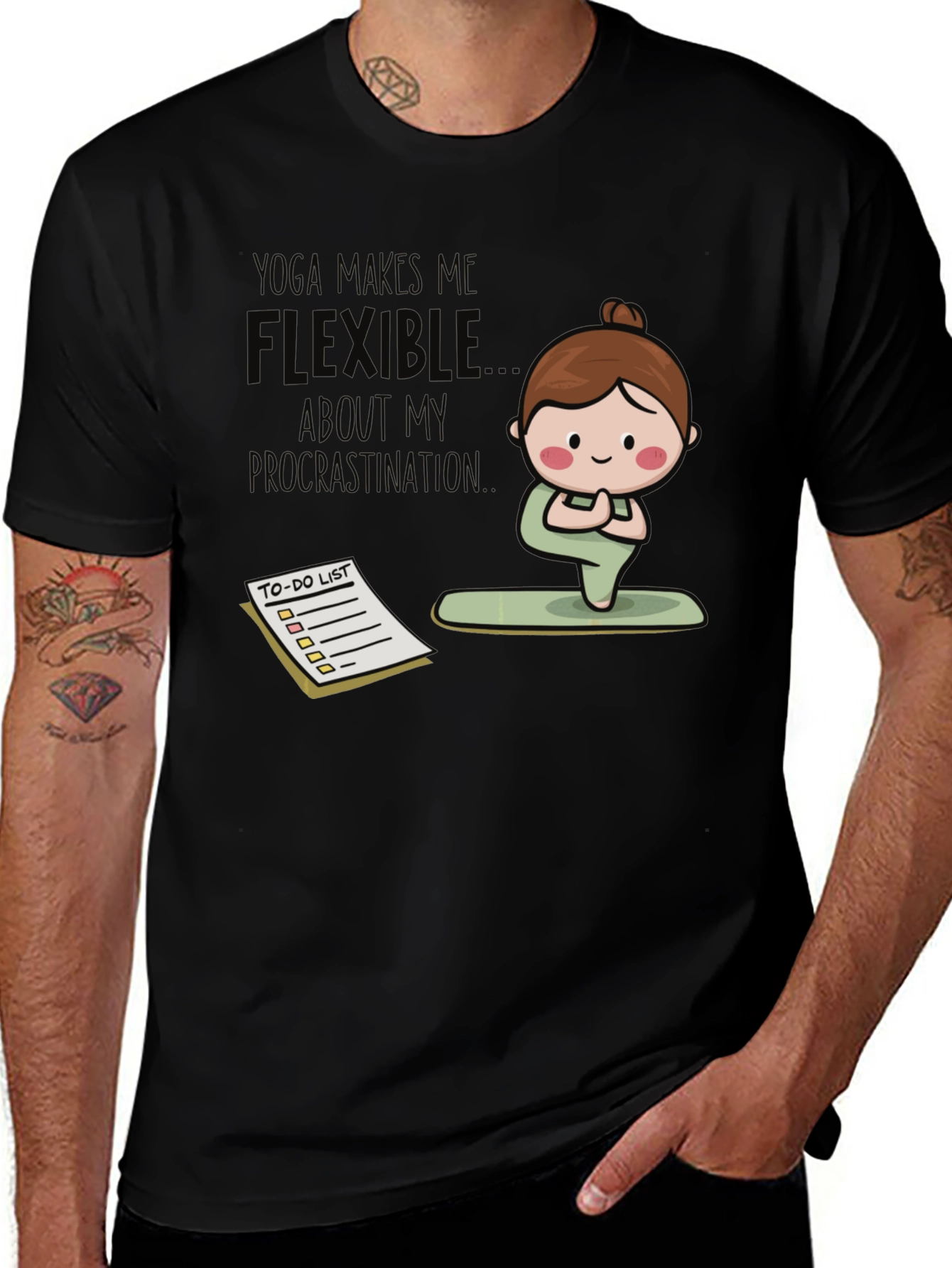 Variant 2 of Yoga Makes Me Flexible T-Shirt