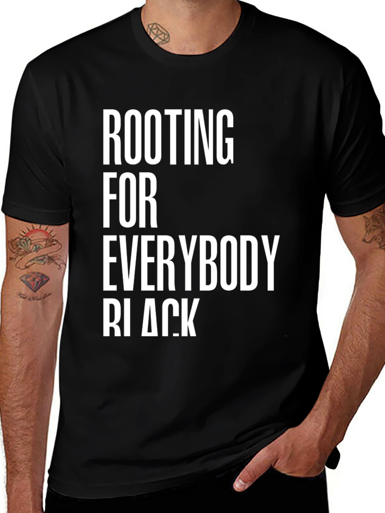 Variant 8 of Rooting For Everybody Black Graphic T-Shirt