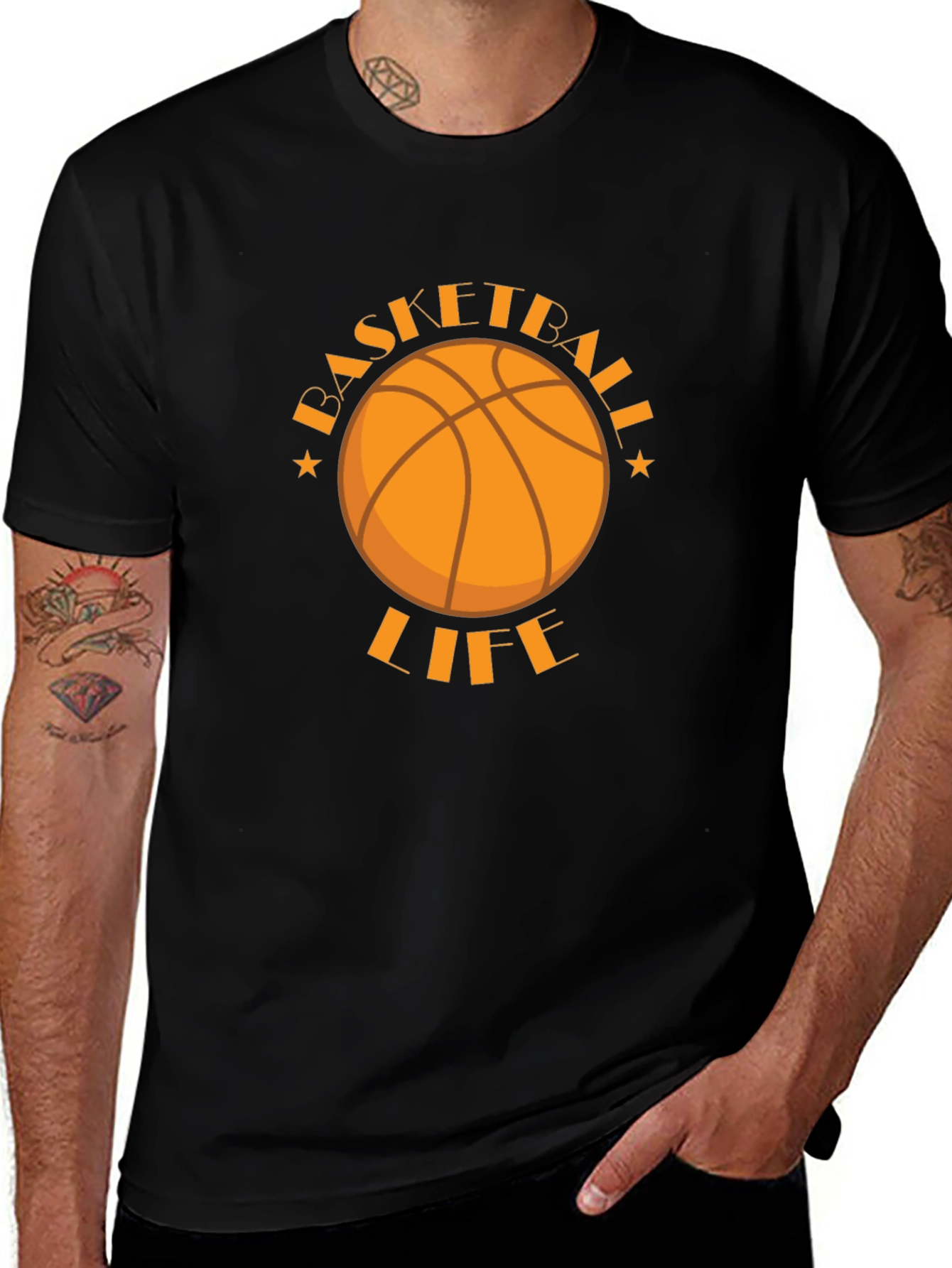 Variant 26 of Basketball Life Graphic Tee - Sporty Style