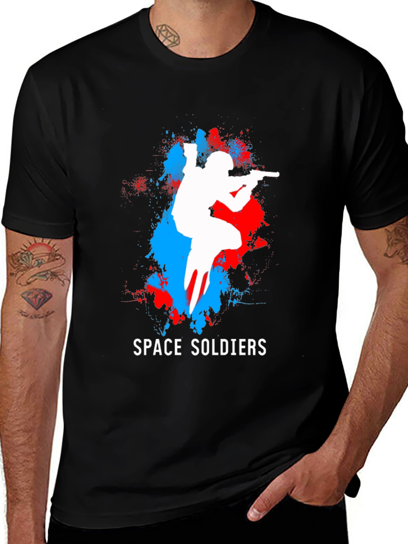 Variant 29 of Space Soldiers Graphic T-Shirt - Cool Gamer Tee