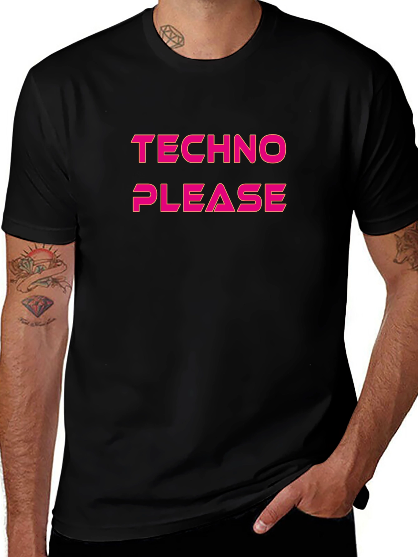 Variant 29 of Techno Please T-Shirt - Classic Crew Neck