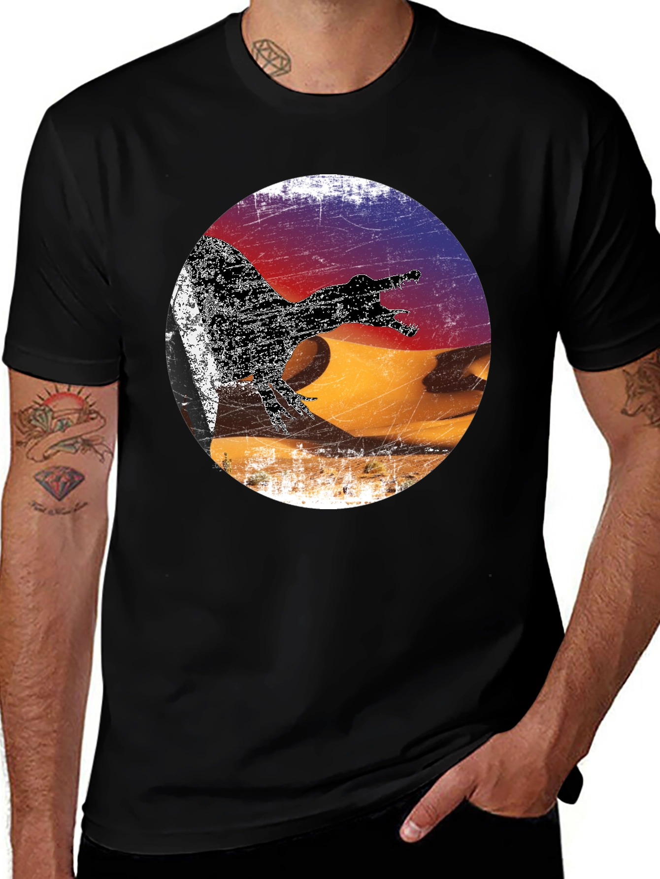 Variant 4 of Vintage Dinosaur Desert T-Shirt