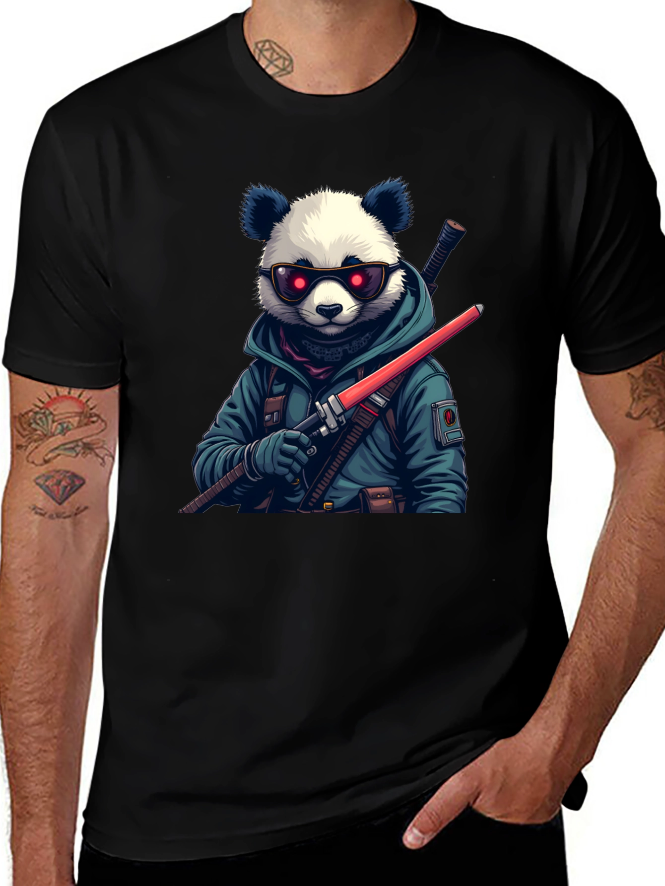 Variant 15 of Cool Panda Warrior T-Shirt