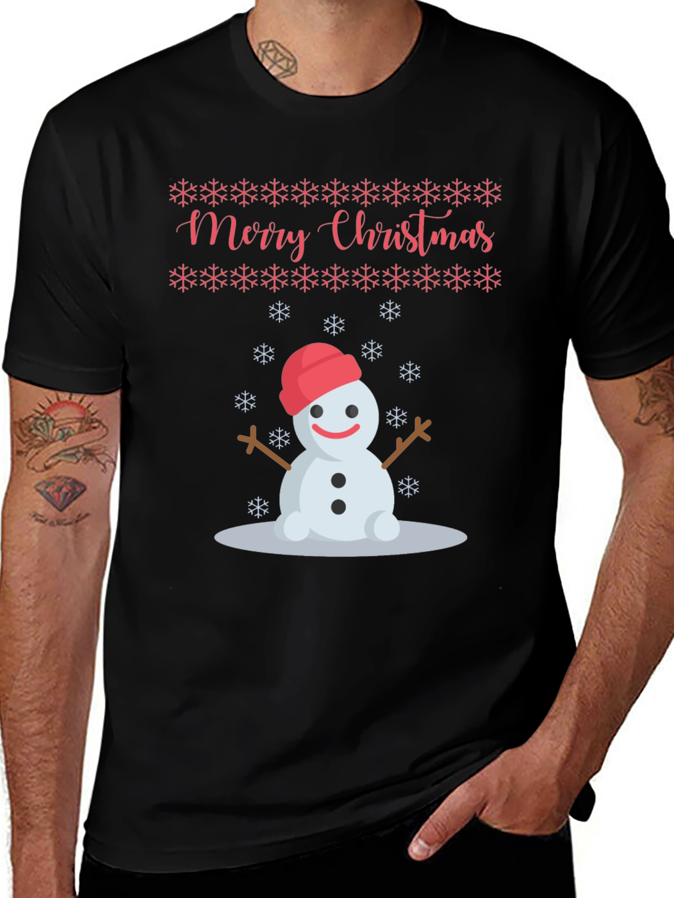 Festive Snowman Christmas T-Shirt