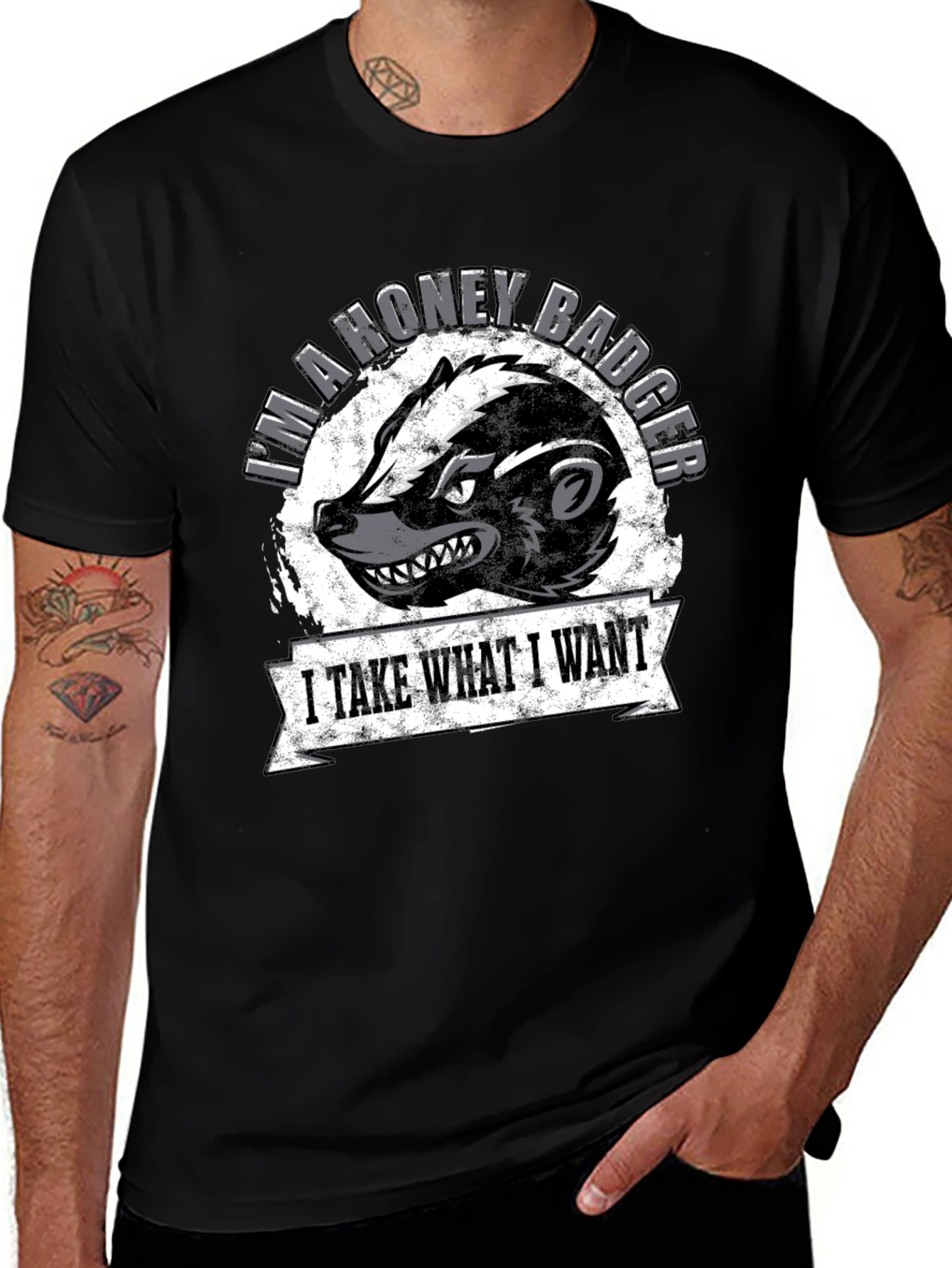 Variant 11 of Honey Badger Graphic Print T-Shirt